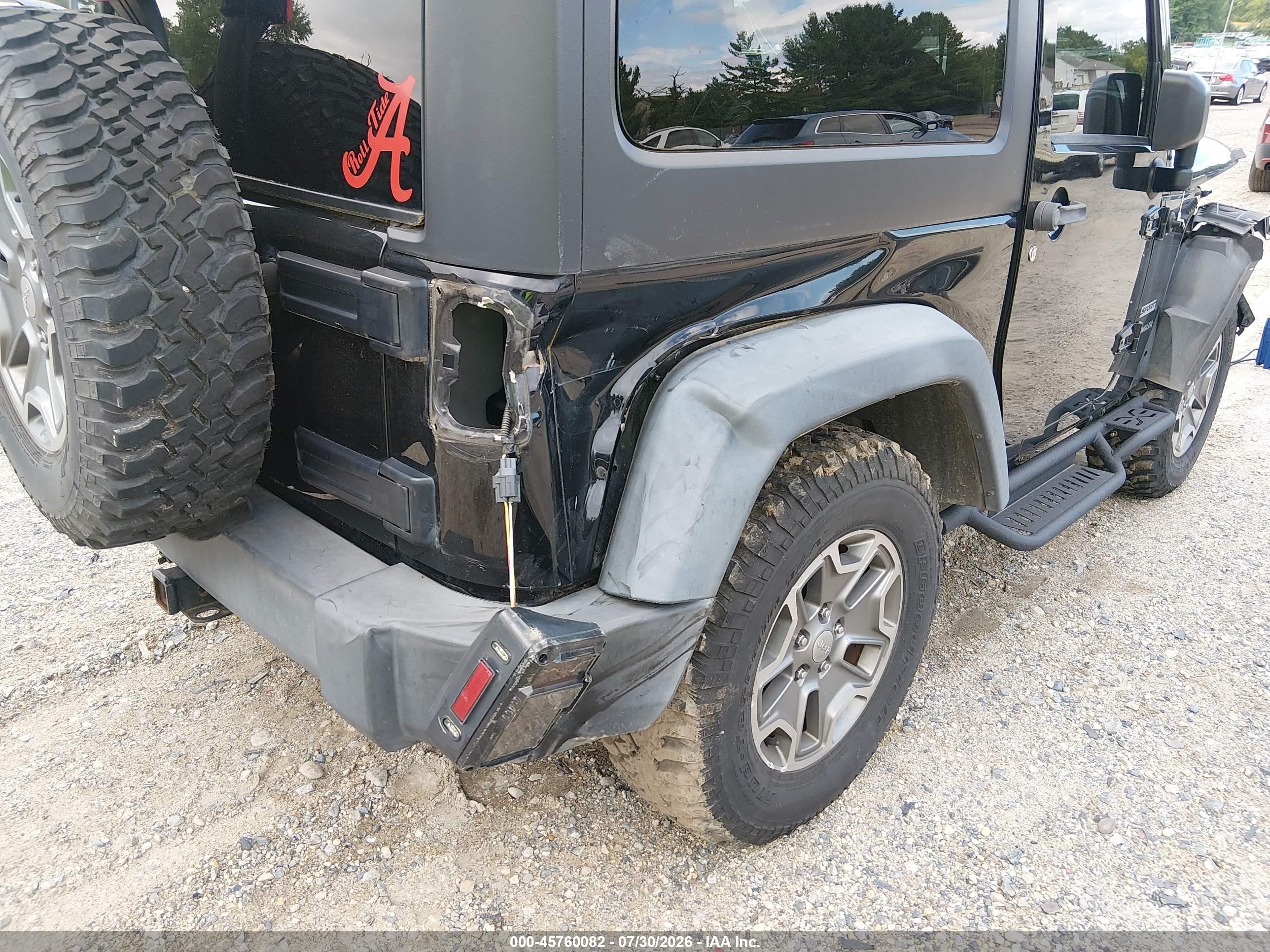 2015 Jeep Wrangler Sport Black vin: 1C4AJWAG7FL748073