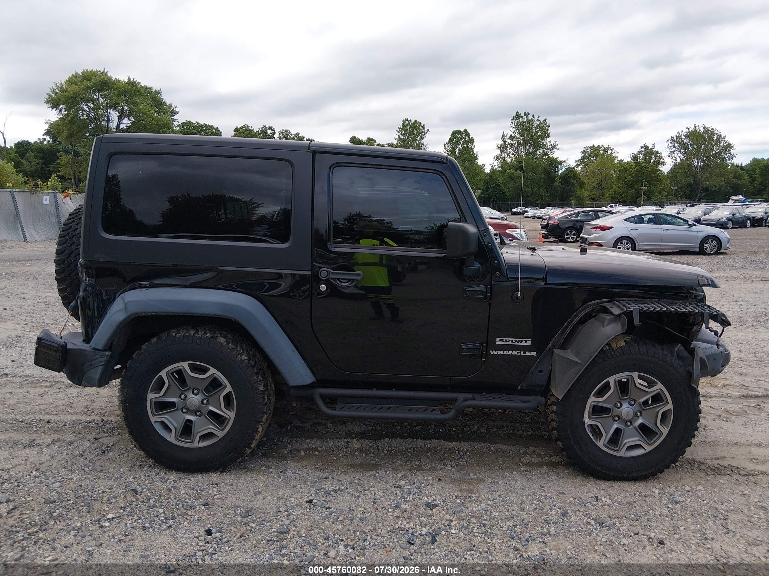 2015 Jeep Wrangler Sport Black vin: 1C4AJWAG7FL748073