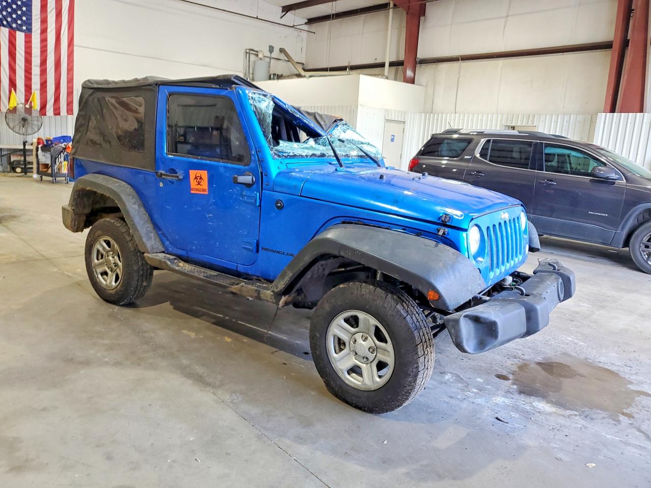2015 Jeep Wrangler Sport Blue vin: 1C4AJWAG7FL748560