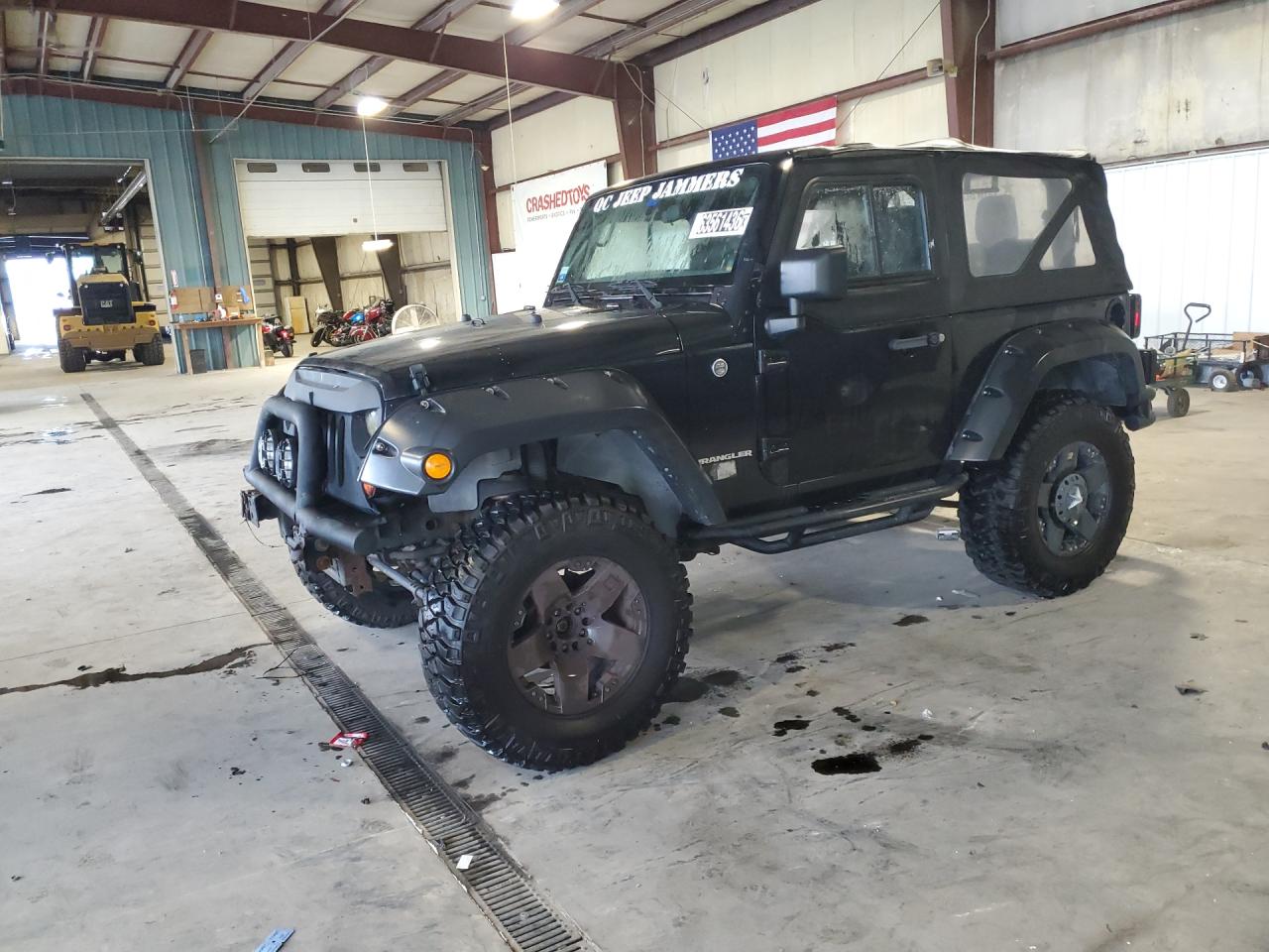 2012 Jeep Wrangler Sport Black vin: 1C4AJWAG8CL243297 Damage: Left Front Wheel, Aftermarket, Acceptable