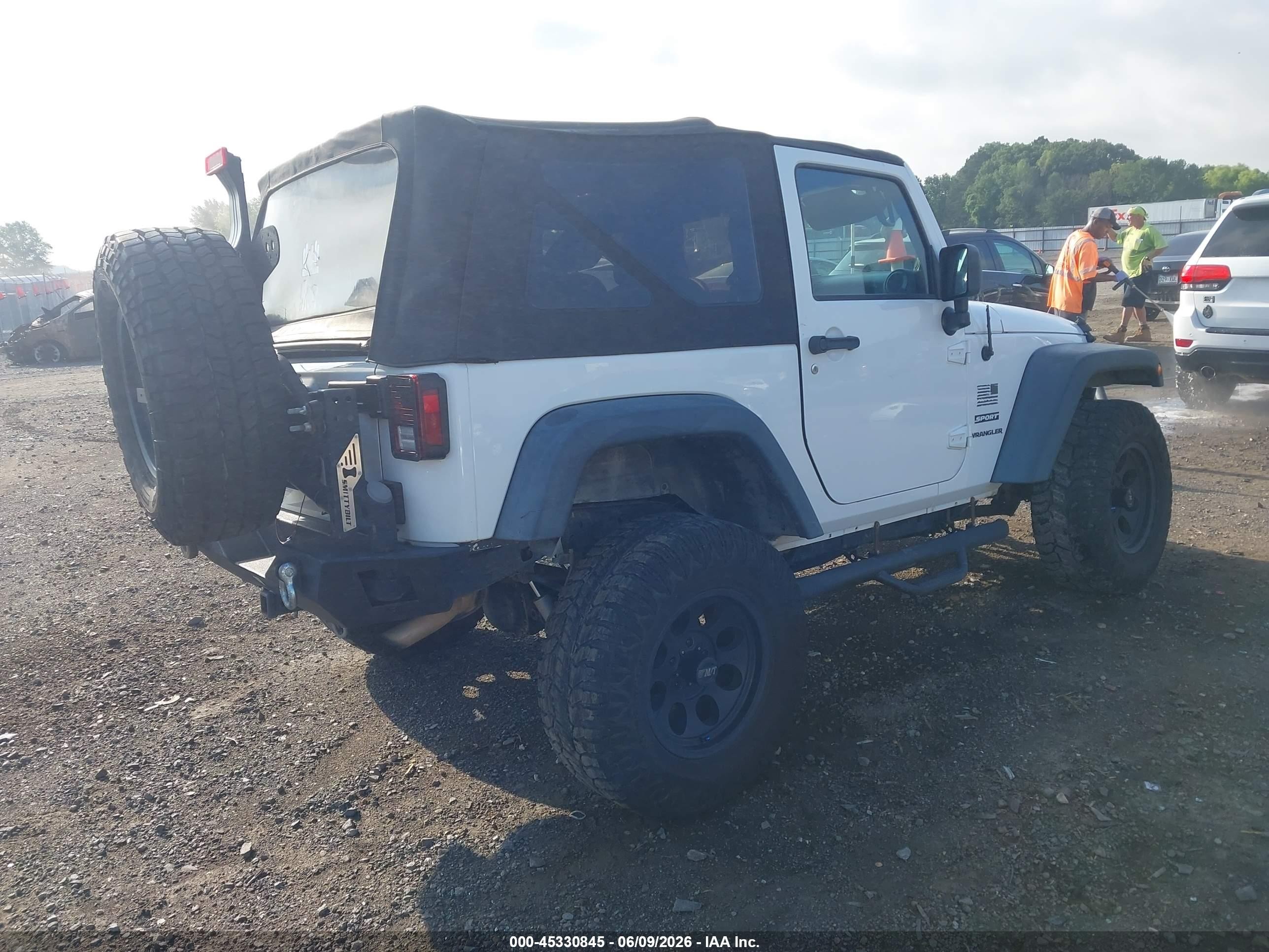 2013 Jeep Wrangler Sport Белый vin: 1C4AJWAG8DL516482