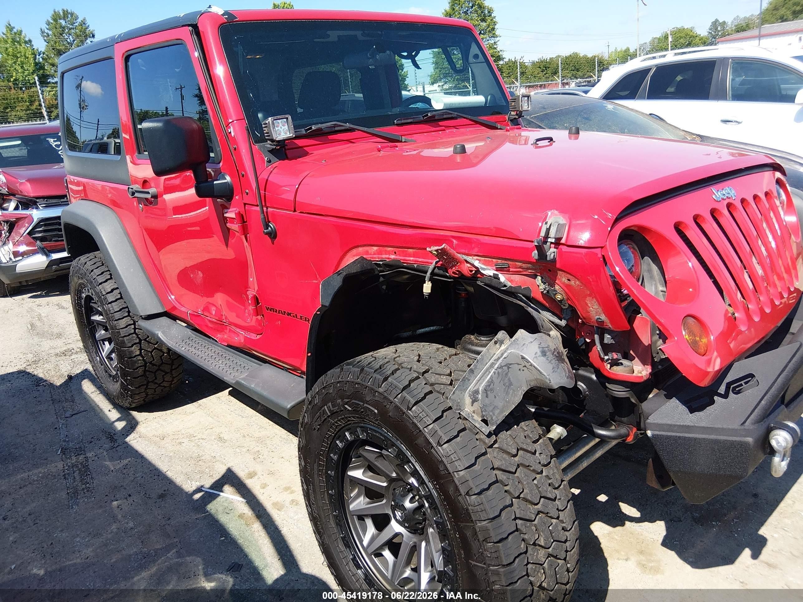 2013 Jeep Wrangler Sport Red vin: 1C4AJWAG8DL705326