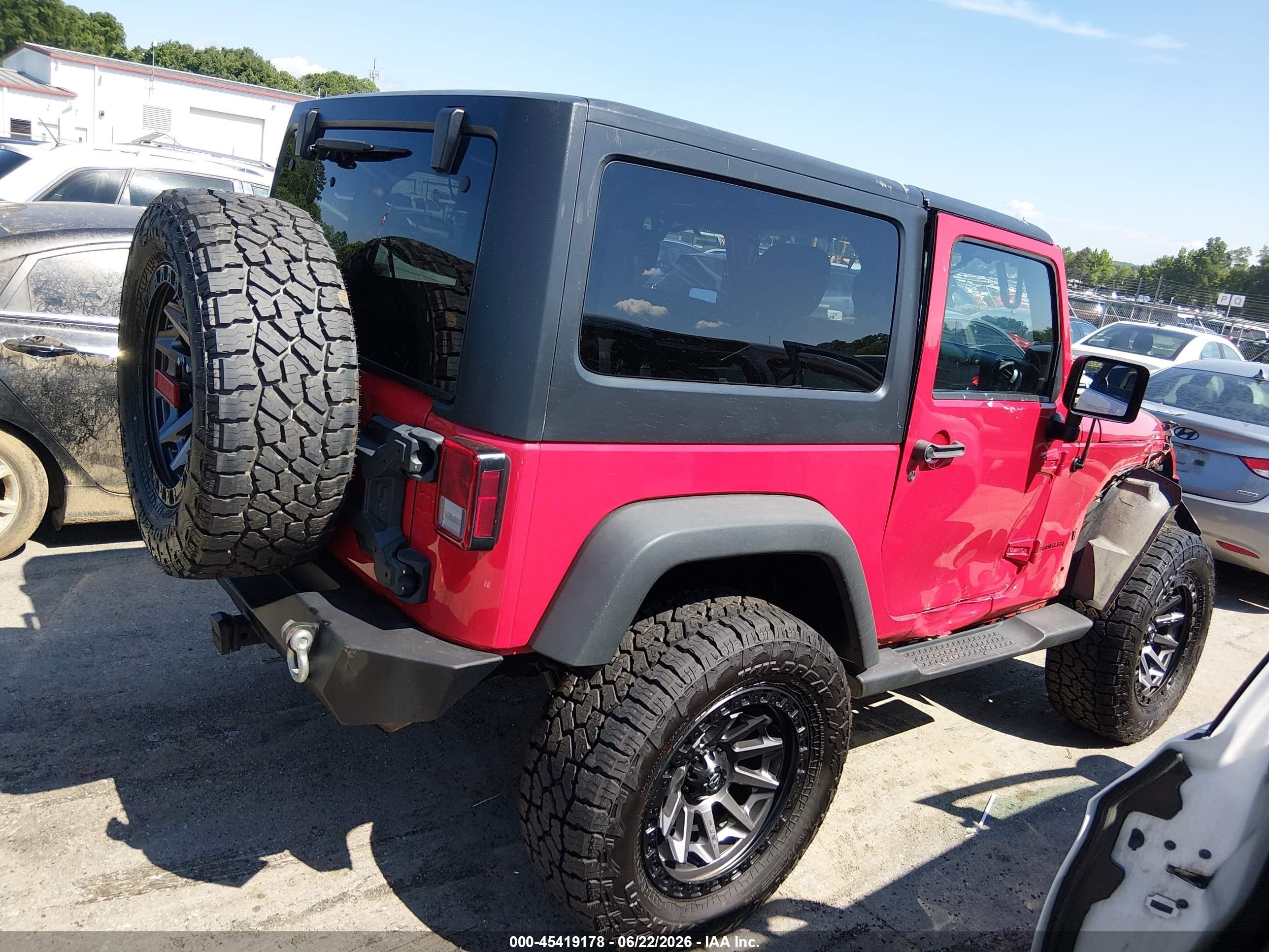2013 Jeep Wrangler Sport Red vin: 1C4AJWAG8DL705326