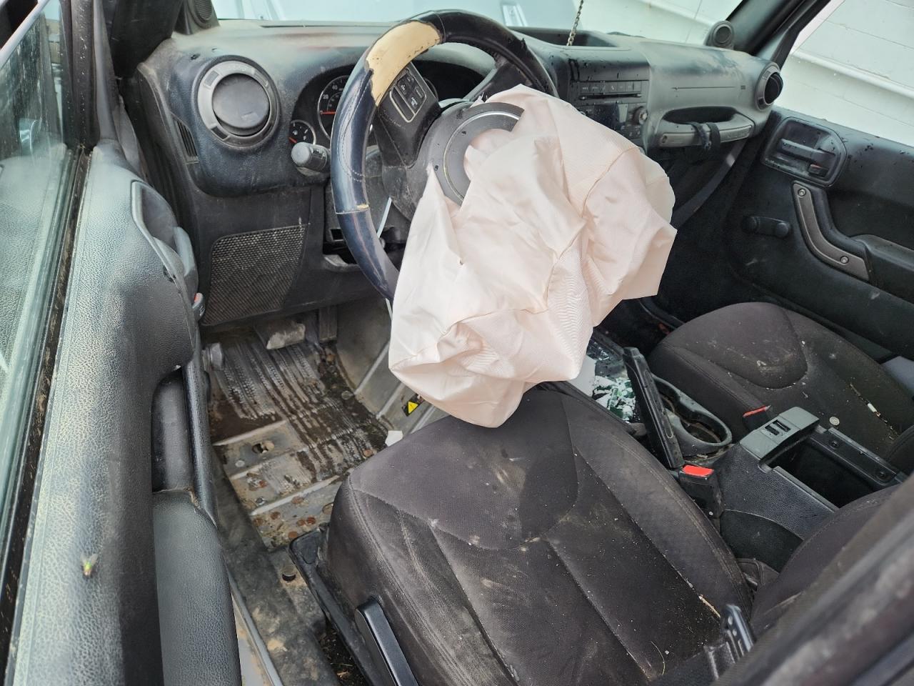 2013 Jeep Wrangler Sport Silver vin: 1C4AJWAG8DL706993 Damage: Left Front Seat, Stained, Permanent