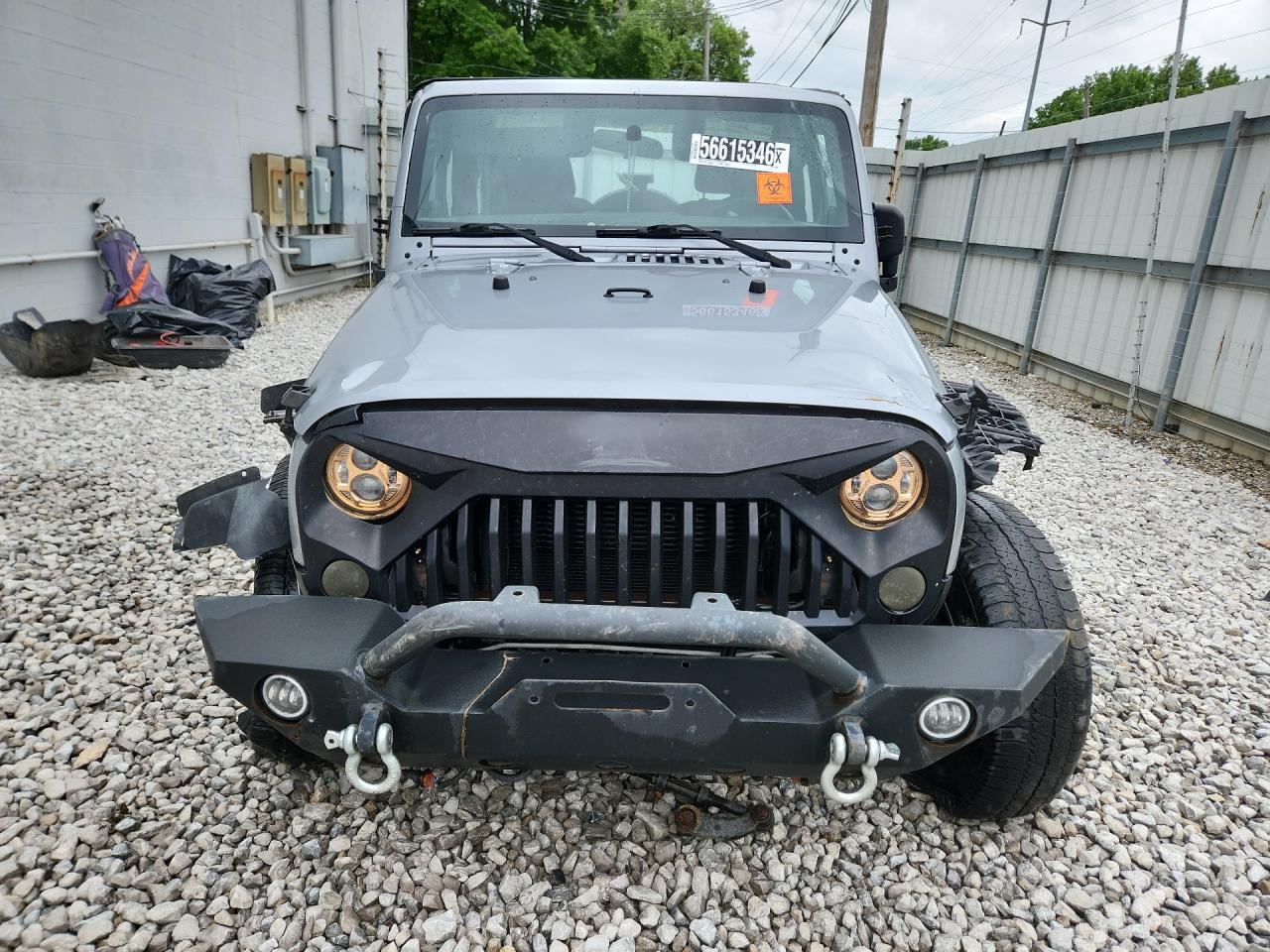 2013 Jeep Wrangler Sport Silver vin: 1C4AJWAG8DL706993 Damage: Grille, Aftermarket, Acceptable