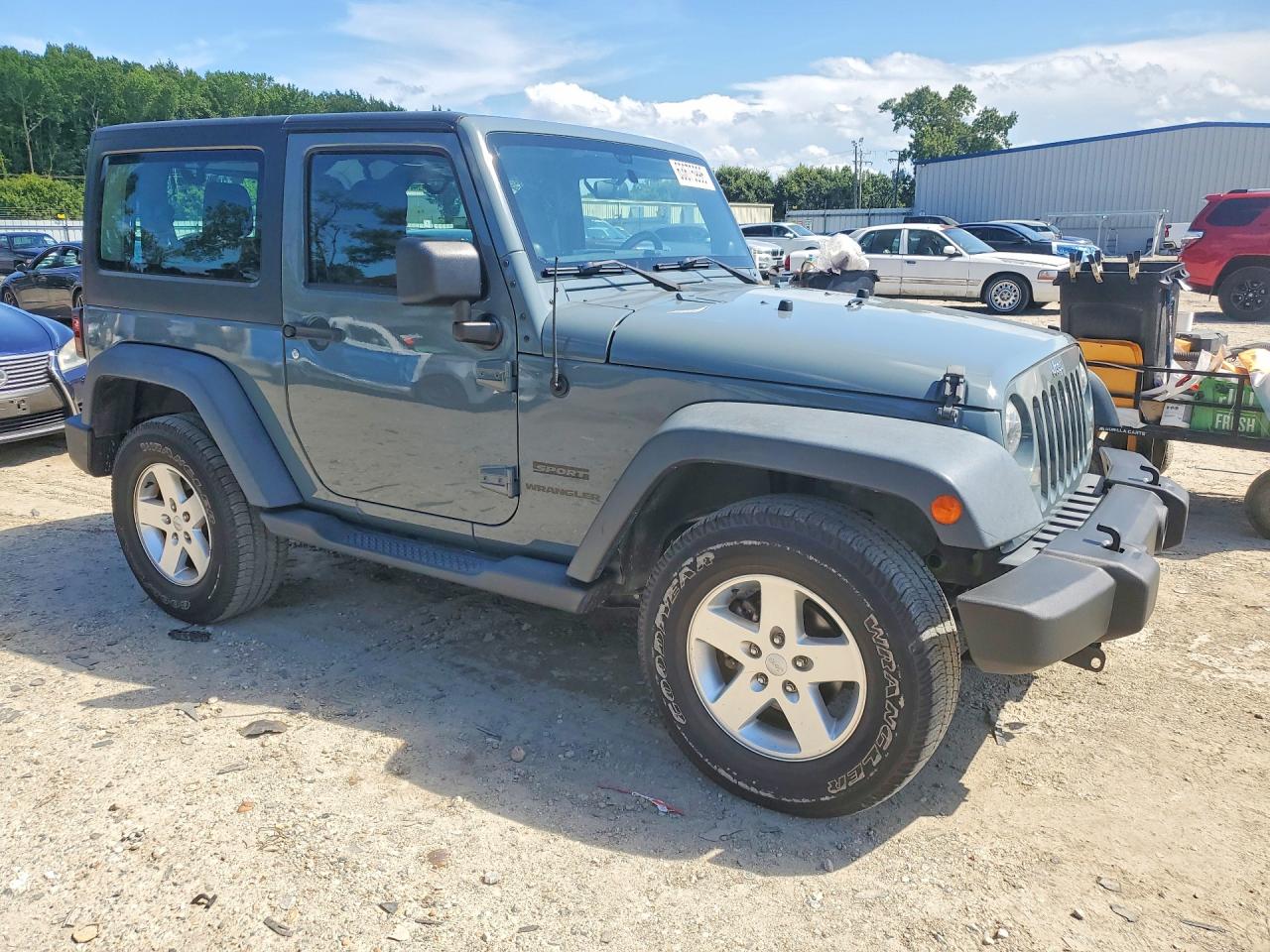 2014 Jeep Wrangler Sport Gray vin: 1C4AJWAG8EL107237