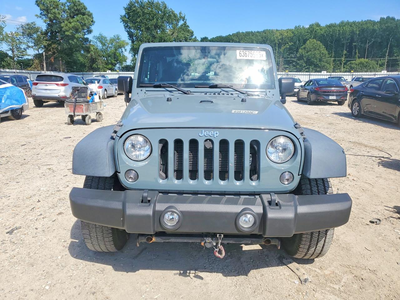 2014 Jeep Wrangler Sport Gray vin: 1C4AJWAG8EL107237