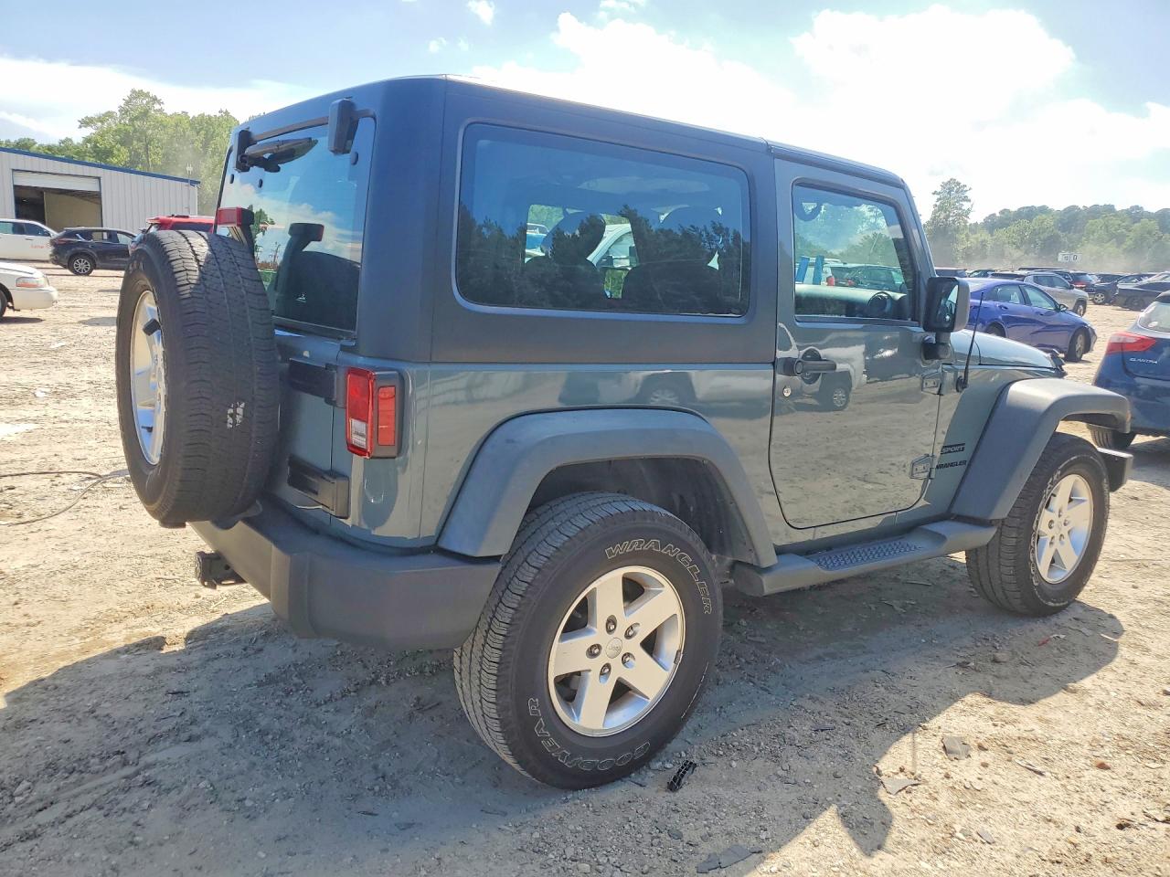 2014 Jeep Wrangler Sport Gray vin: 1C4AJWAG8EL107237