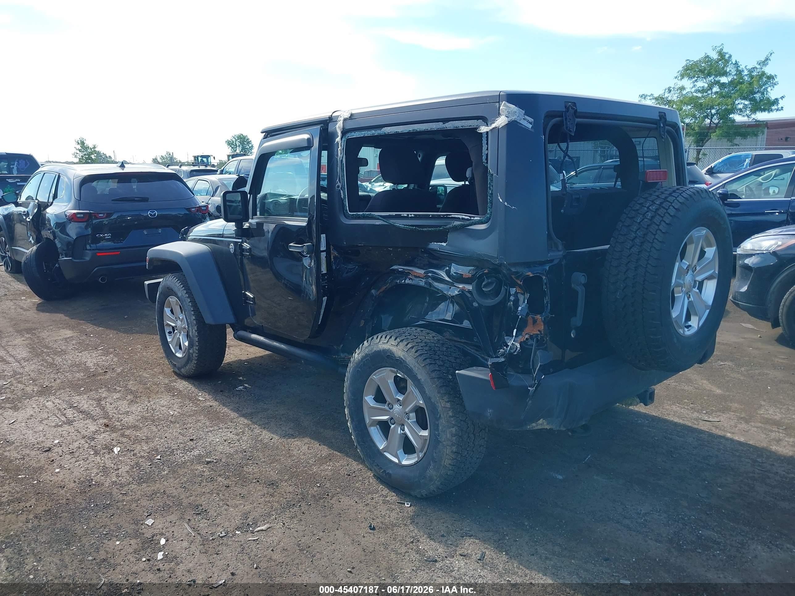 2014 Jeep Wrangler Sport Black vin: 1C4AJWAG8EL178583