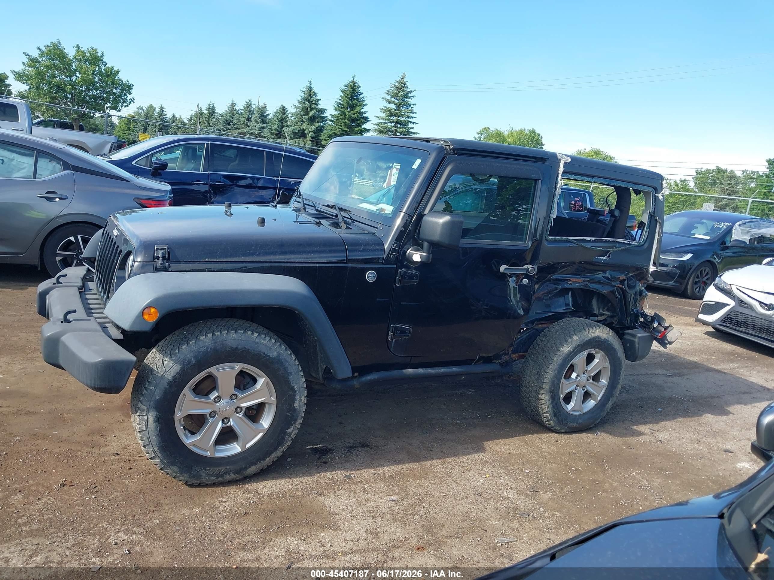 2014 Jeep Wrangler Sport Black vin: 1C4AJWAG8EL178583