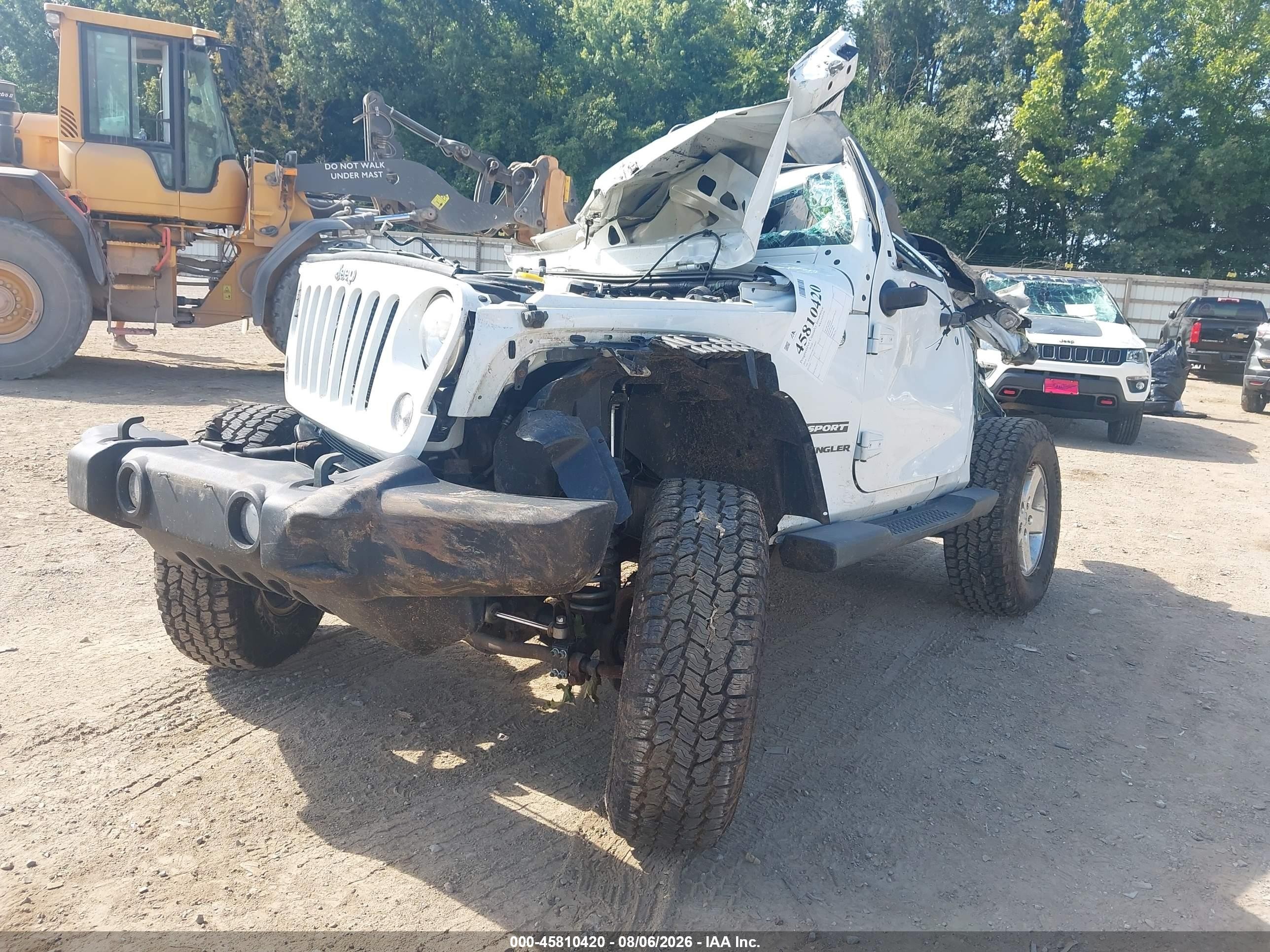 2014 Jeep Wrangler Sport Белый vin: 1C4AJWAG8EL198039
