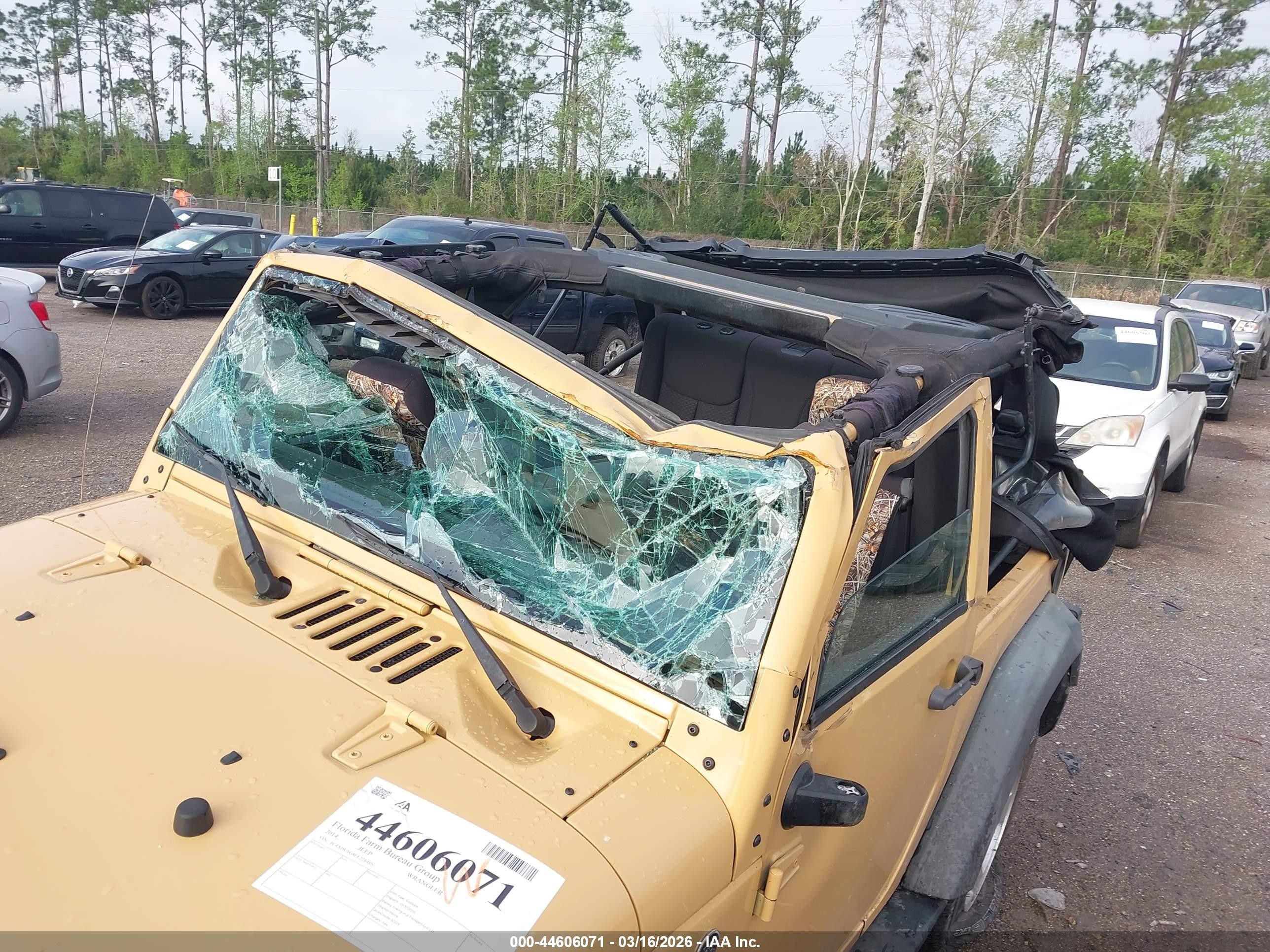 2014 Jeep Wrangler Sport Yellow vin: 1C4AJWAG8EL228480