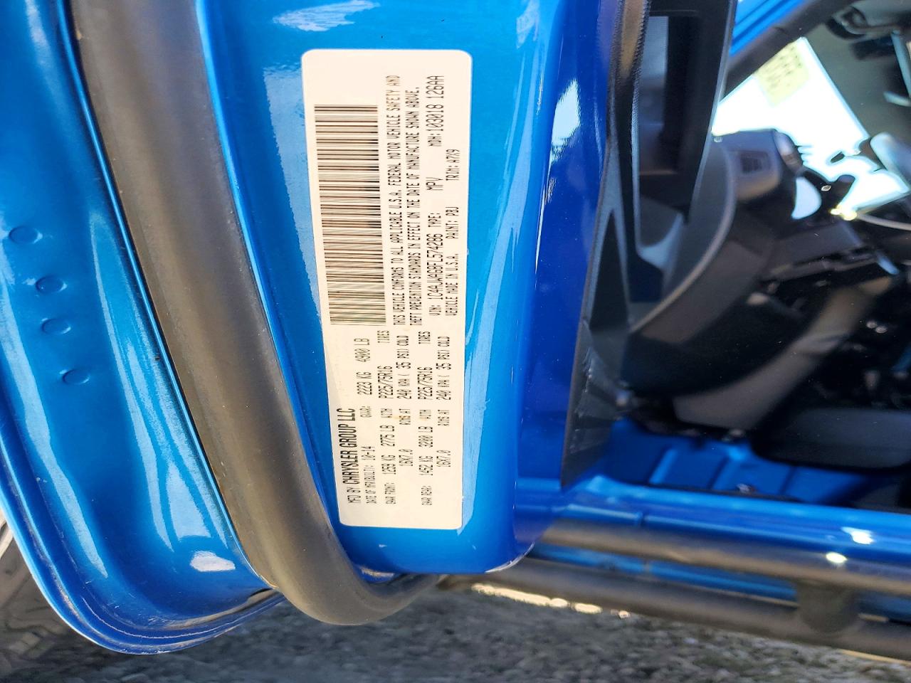 2015 Jeep Wrangler Sport Blue vin: 1C4AJWAG8FL574286
