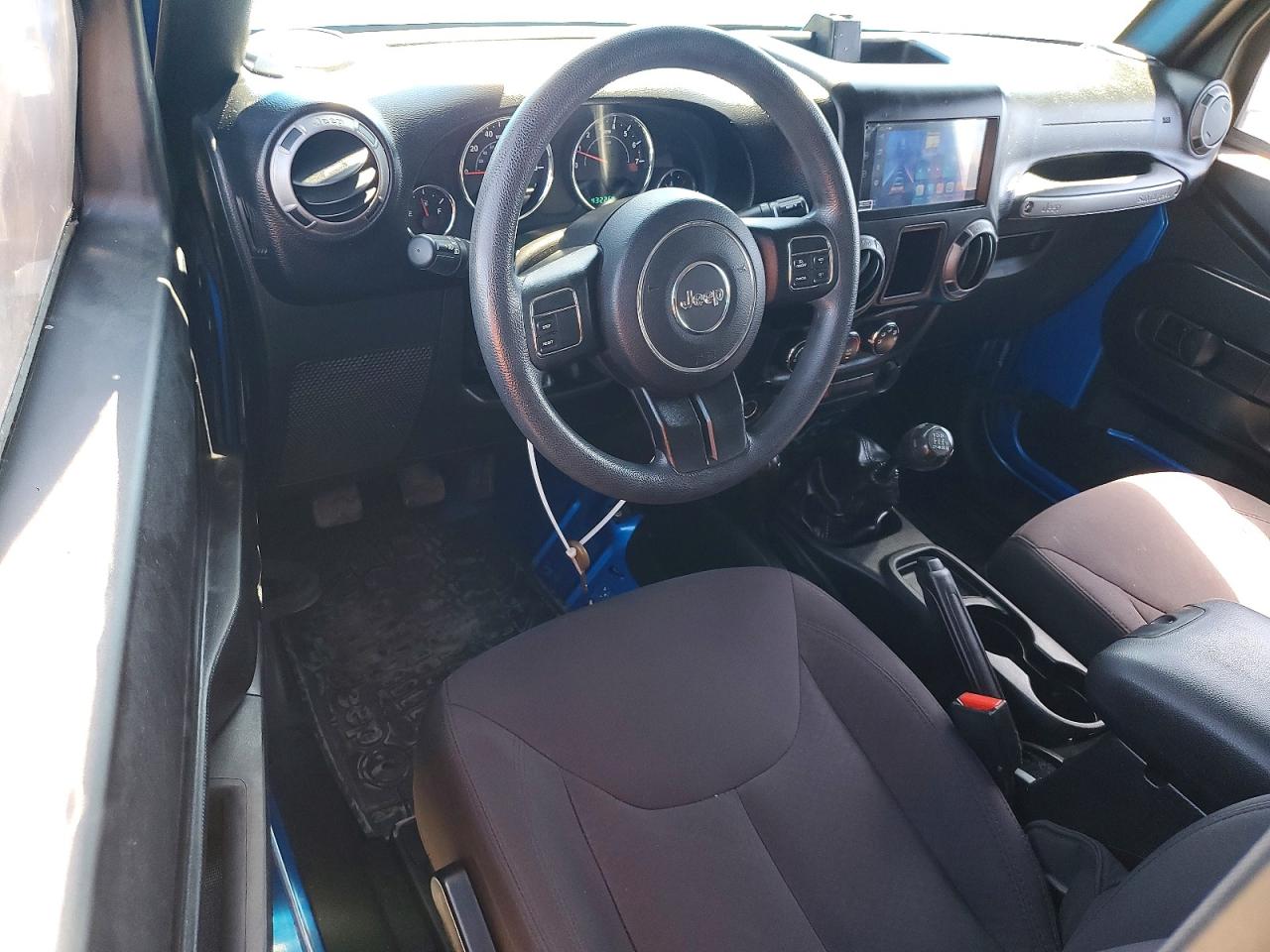 2015 Jeep Wrangler Sport Blue vin: 1C4AJWAG8FL574286