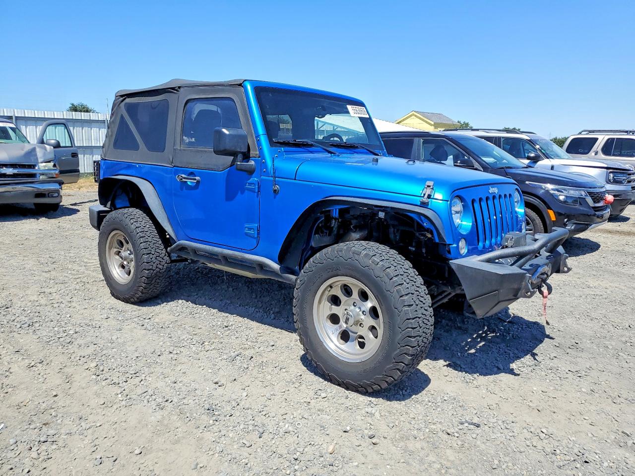 2015 Jeep Wrangler Sport Blue vin: 1C4AJWAG8FL574286