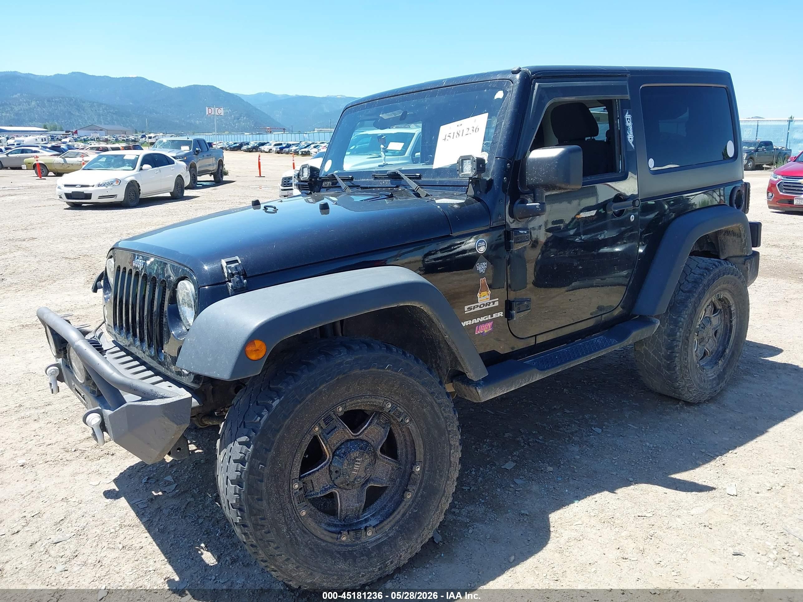 2015 Jeep Wrangler Sport Черный vin: 1C4AJWAG8FL590990