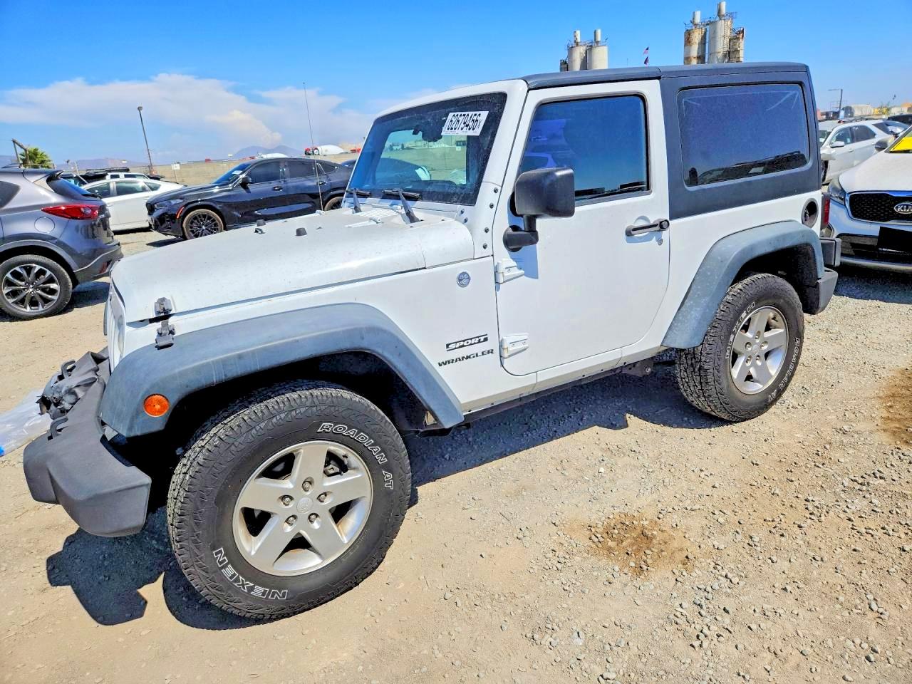 2015 Jeep Wrangler Sport White vin: 1C4AJWAG8FL613488