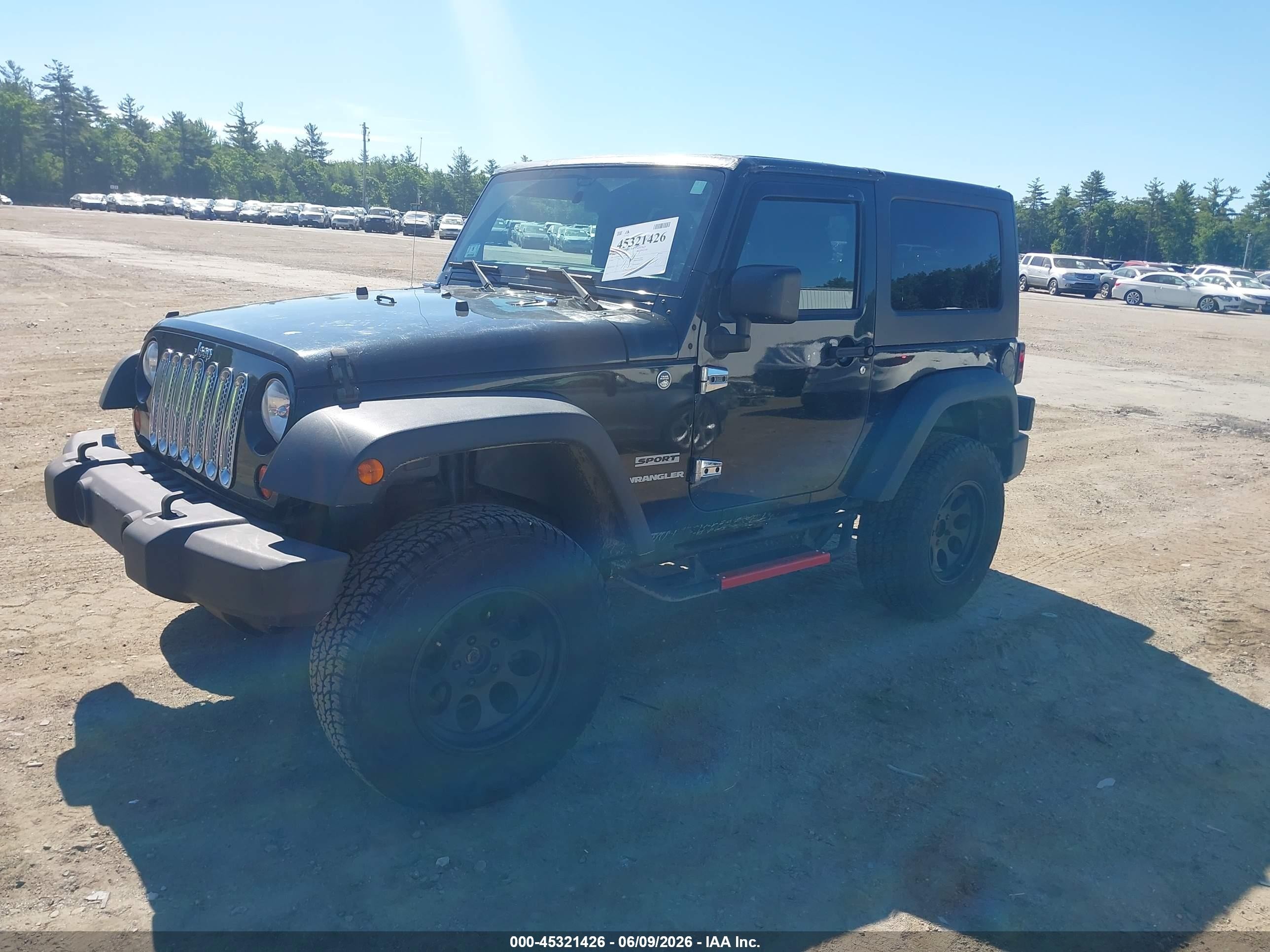 2012 Jeep Wrangler Sport Black vin: 1C4AJWAG9CL258200
