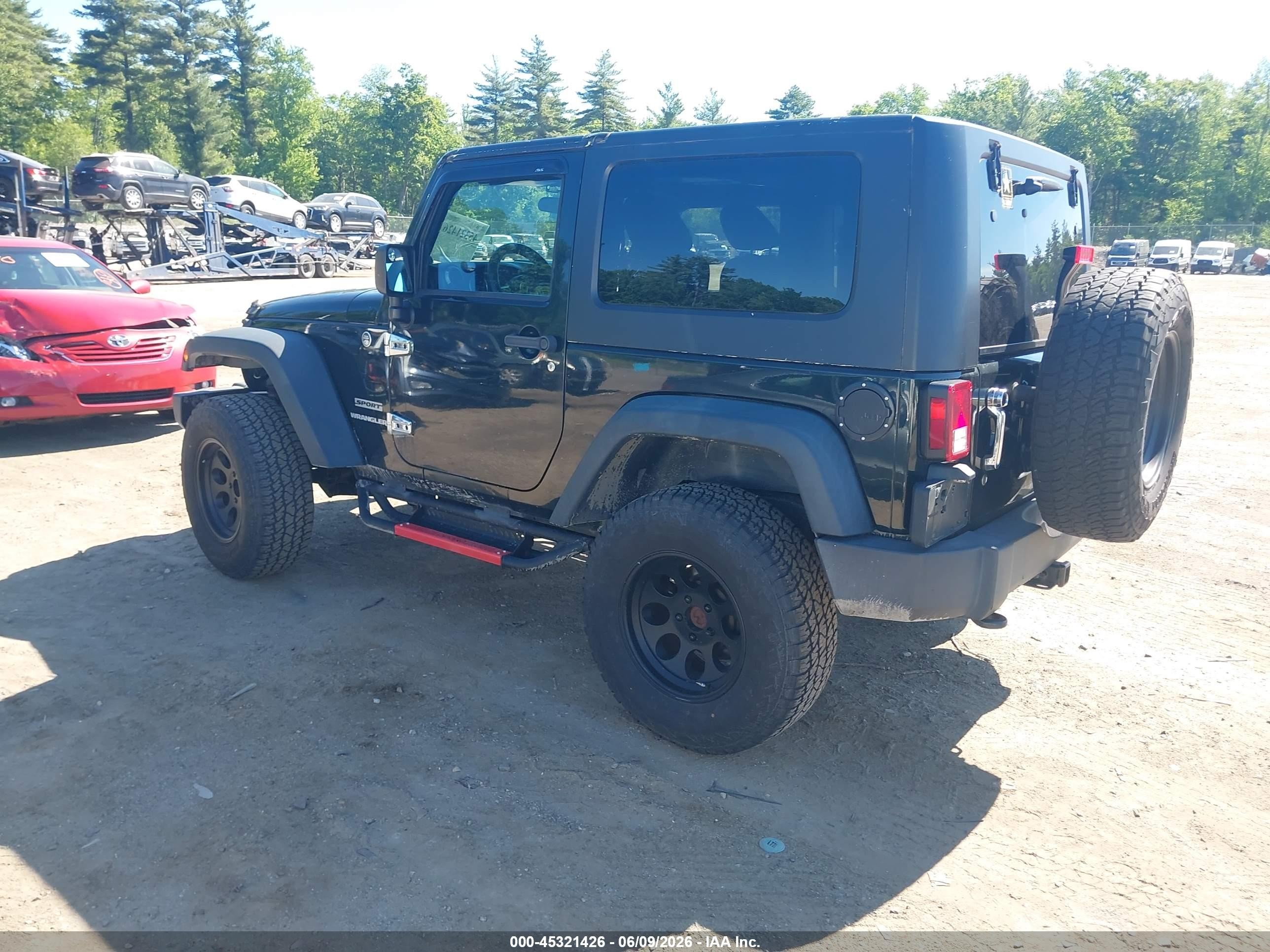 2012 Jeep Wrangler Sport Black vin: 1C4AJWAG9CL258200