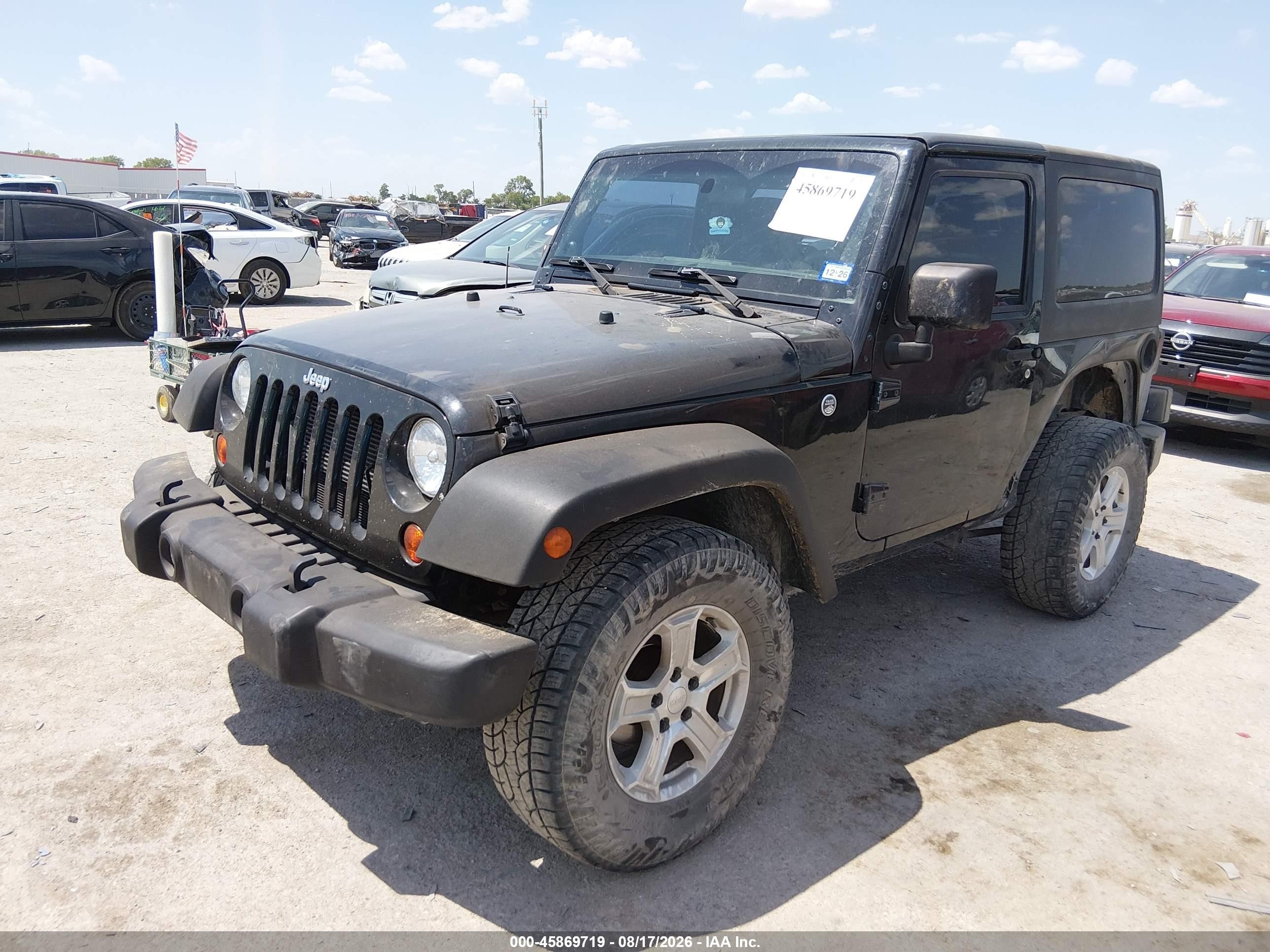 2013 Jeep Wrangler Sport Black vin: 1C4AJWAG9DL574603
