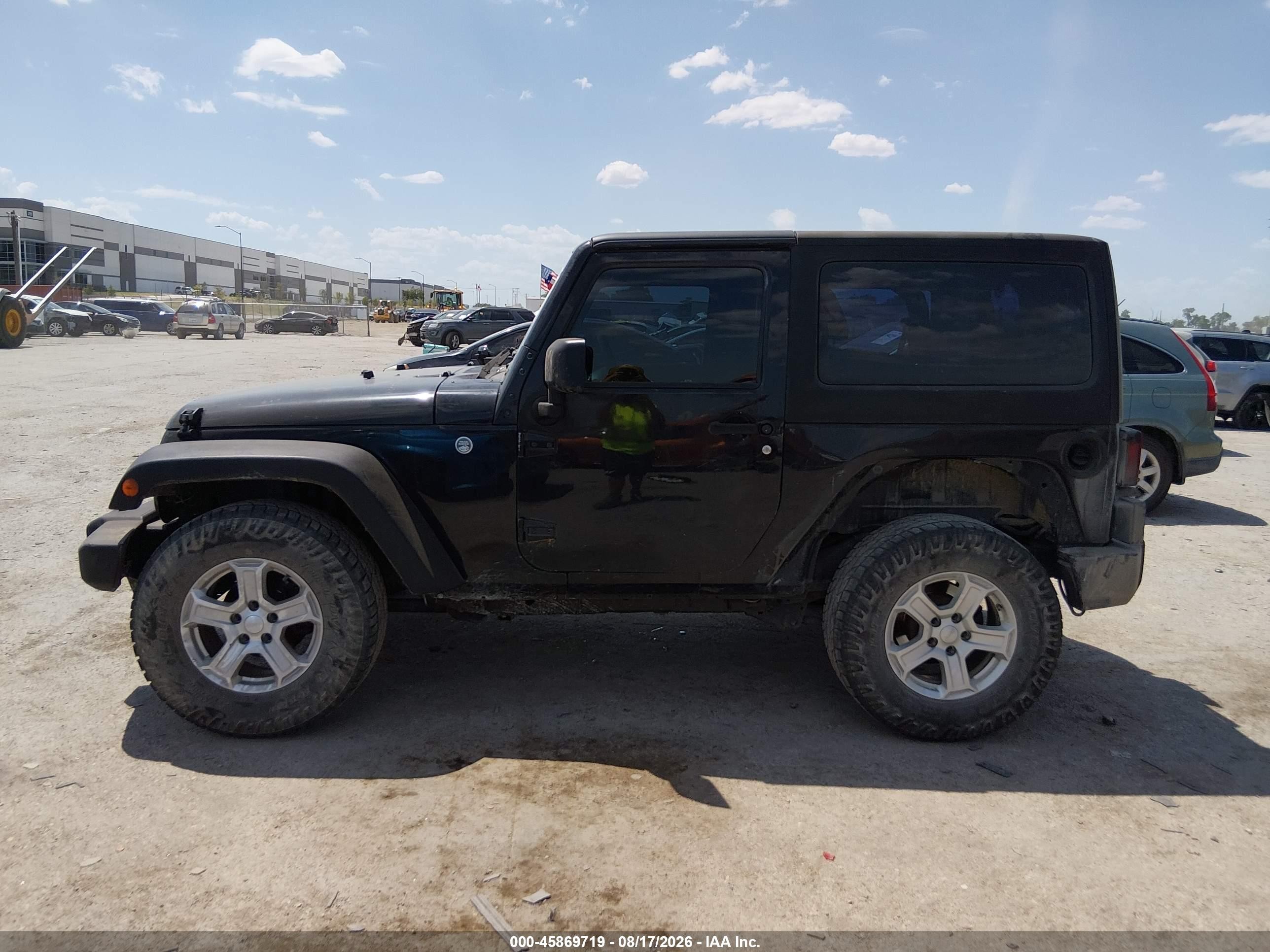 2013 Jeep Wrangler Sport Black vin: 1C4AJWAG9DL574603