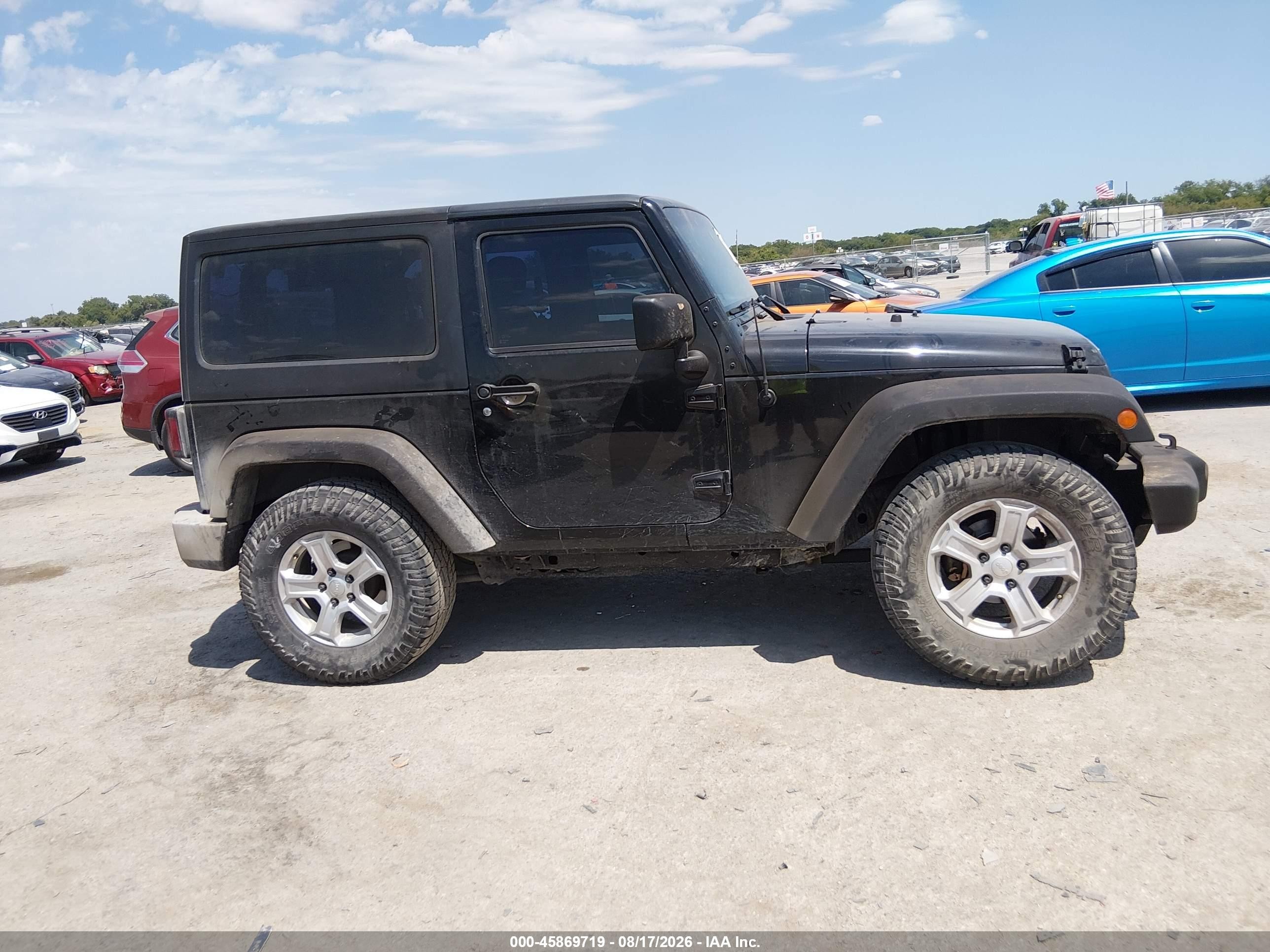 2013 Jeep Wrangler Sport Black vin: 1C4AJWAG9DL574603