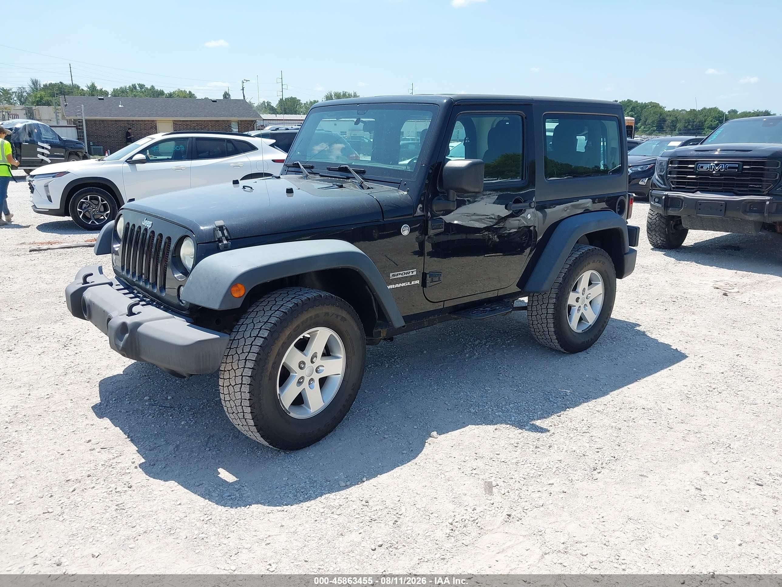 2014 Jeep Wrangler Sport Black vin: 1C4AJWAG9EL108719