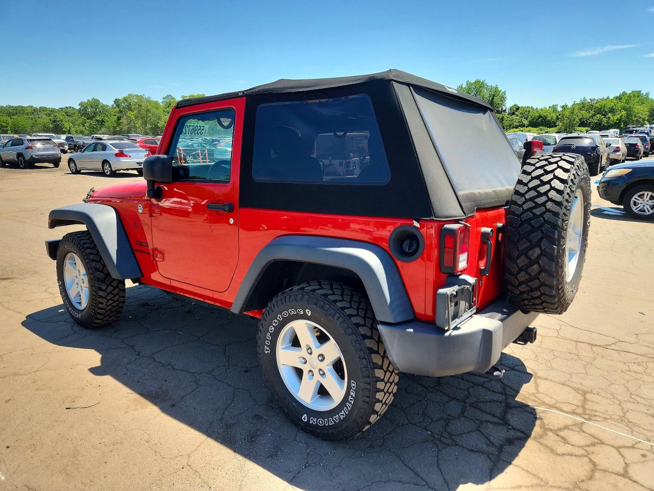2015 Jeep Wrangler Sport Red vin: 1C4AJWAG9FL659153