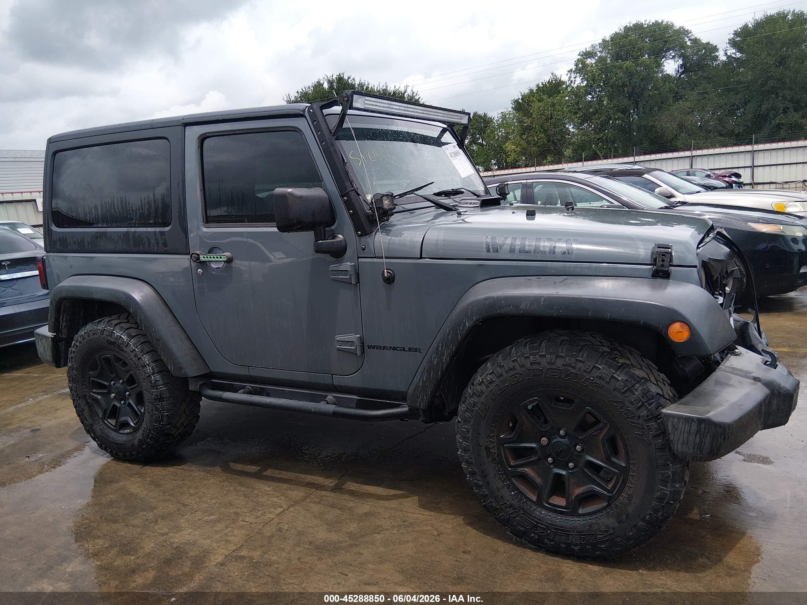 2015 Jeep Wrangler Willys Wheeler Light Blue vin: 1C4AJWAG9FL700011