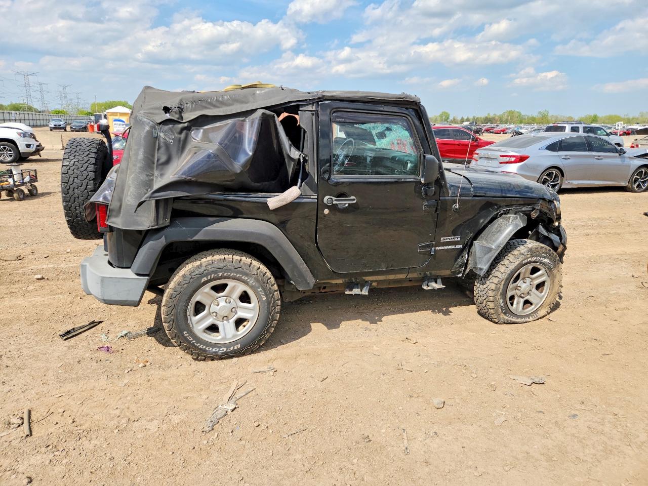 2012 Jeep Wrangler Sport Black vin: 1C4AJWAGXCL101811