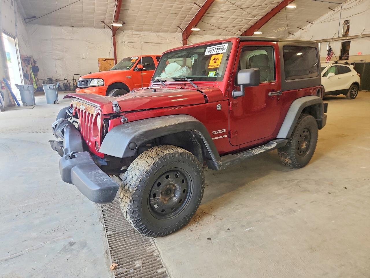 2012 Jeep Wrangler Sport Red vin: 1C4AJWAGXCL103221
