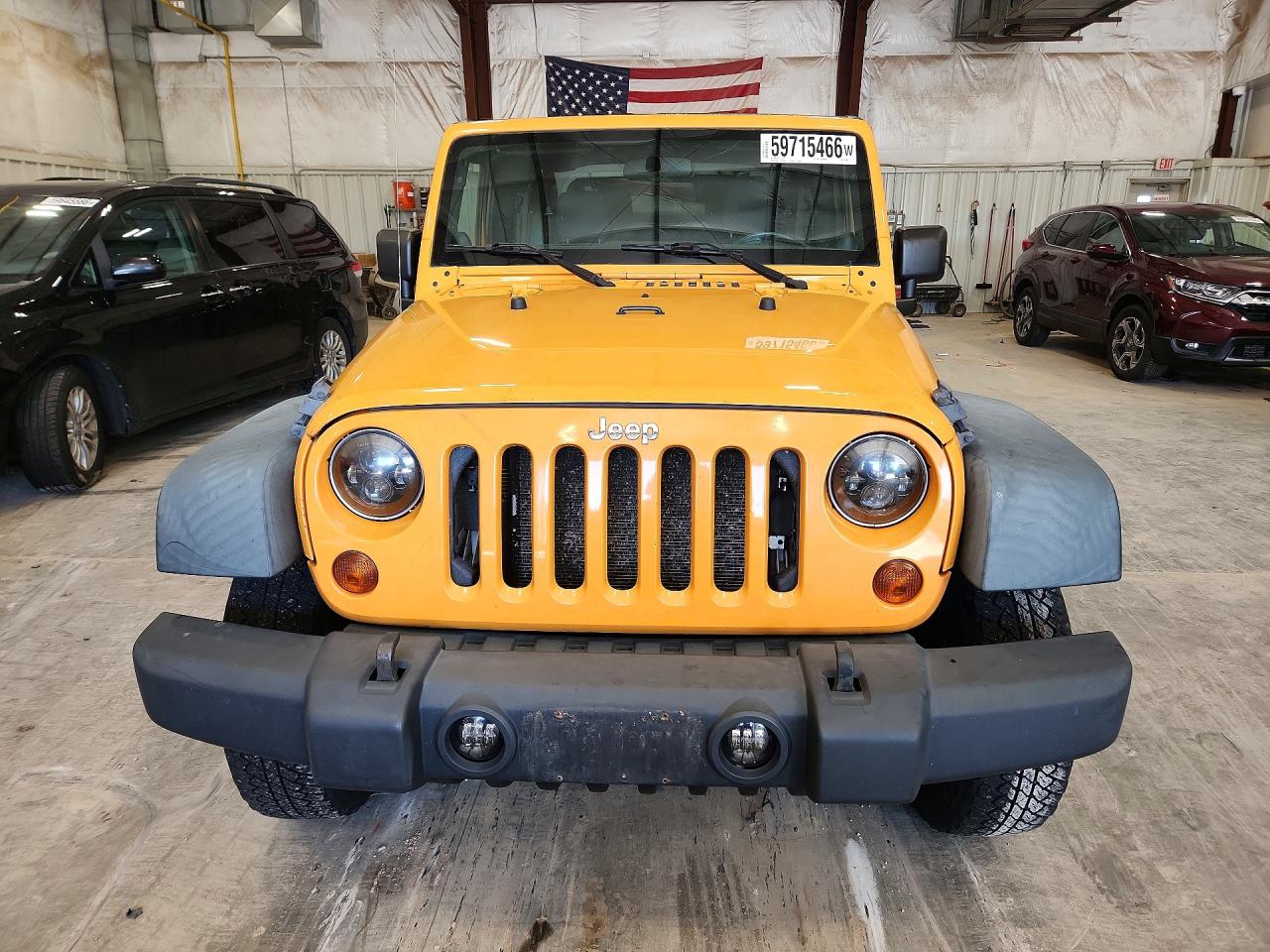 2012 Jeep Wrangler Sport Yellow vin: 1C4AJWAGXCL119788
