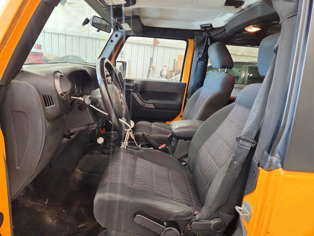 2012 Jeep Wrangler Sport Yellow vin: 1C4AJWAGXCL119788