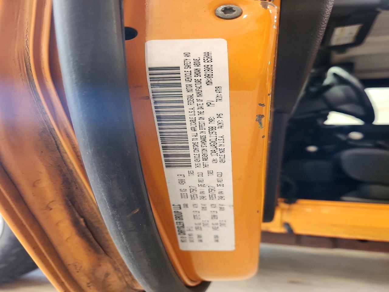2012 Jeep Wrangler Sport Yellow vin: 1C4AJWAGXCL119788