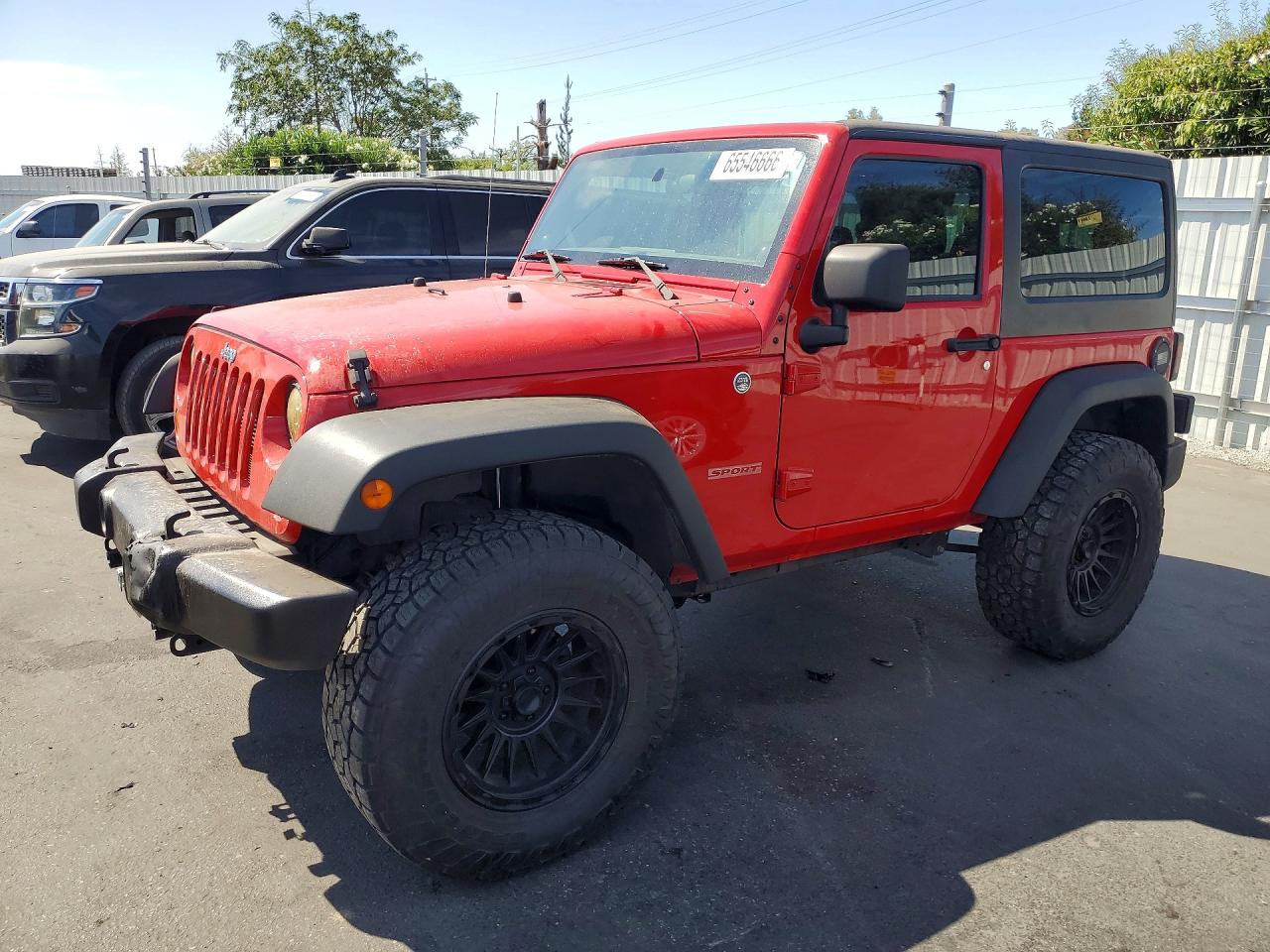 2012 Jeep Wrangler Sport Red vin: 1C4AJWAGXCL182888