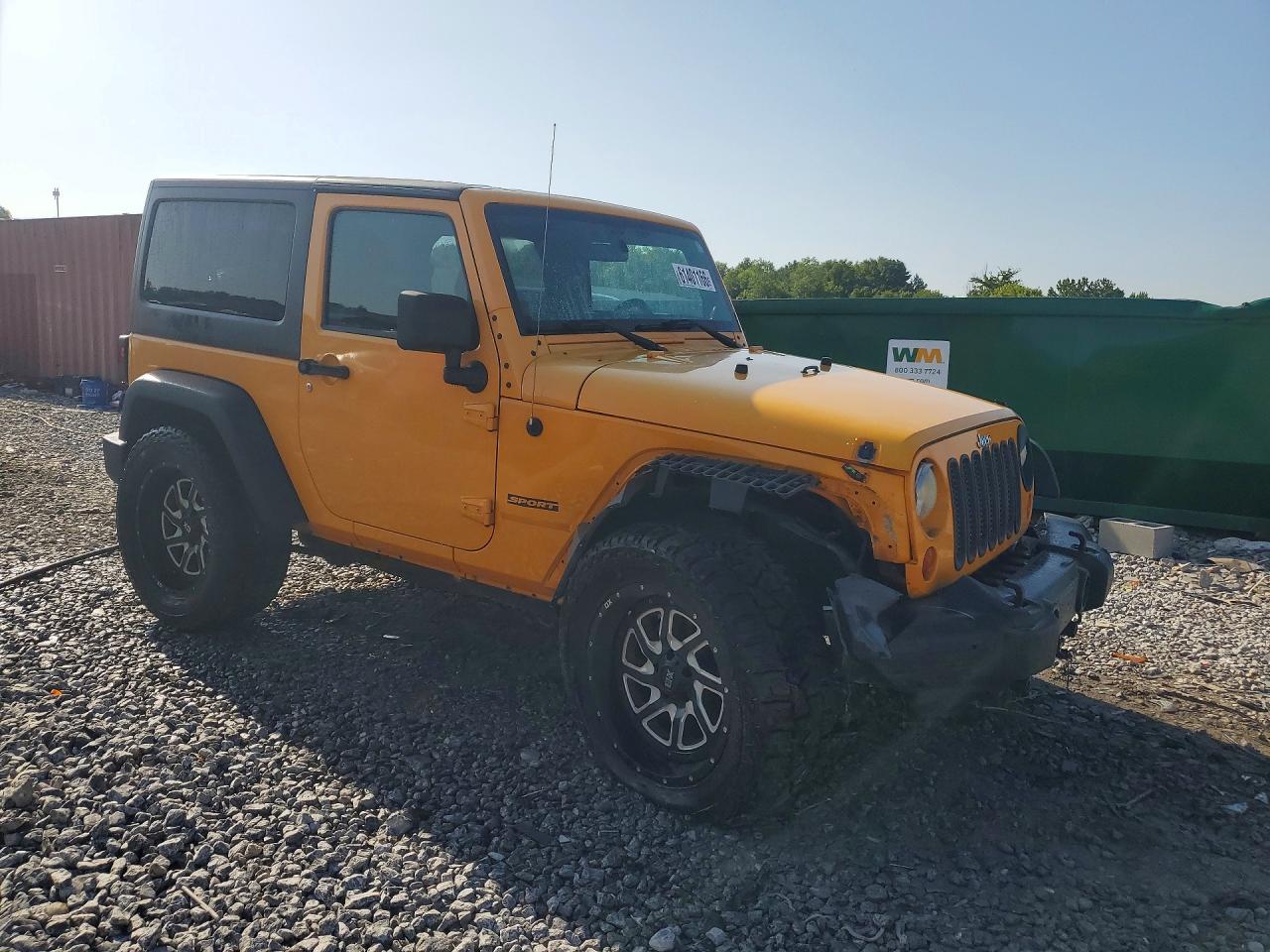 2012 Jeep Wrangler Sport Yellow vin: 1C4AJWAGXCL203111