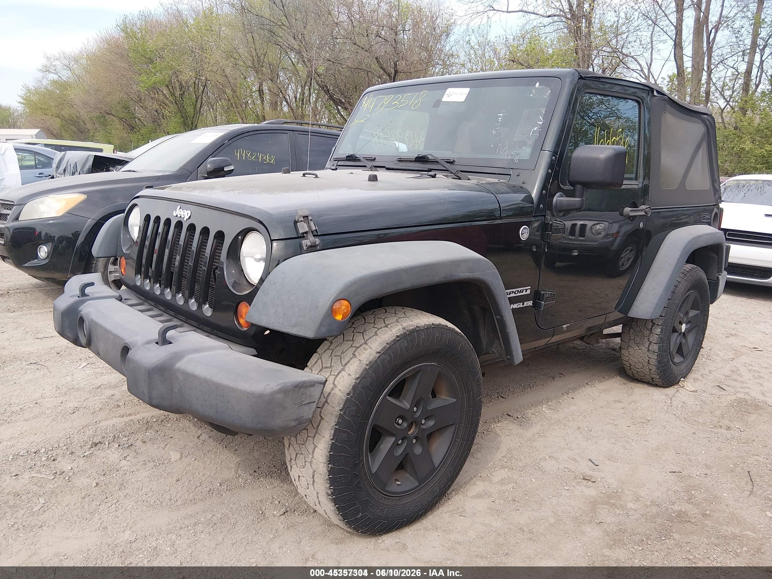 2012 Jeep Wrangler Sport Black vin: 1C4AJWAGXCL256312