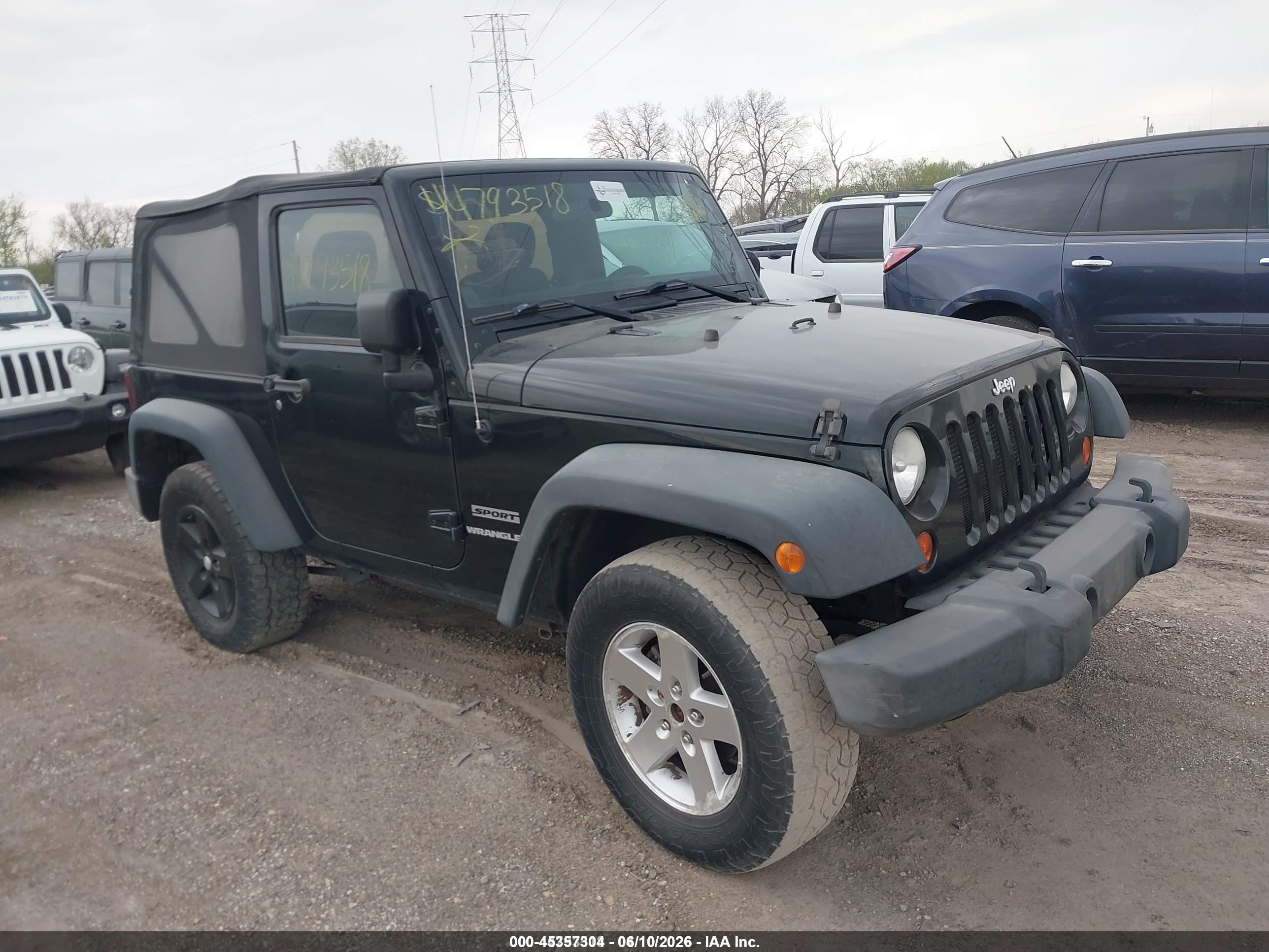 2012 Jeep Wrangler Sport Black vin: 1C4AJWAGXCL256312