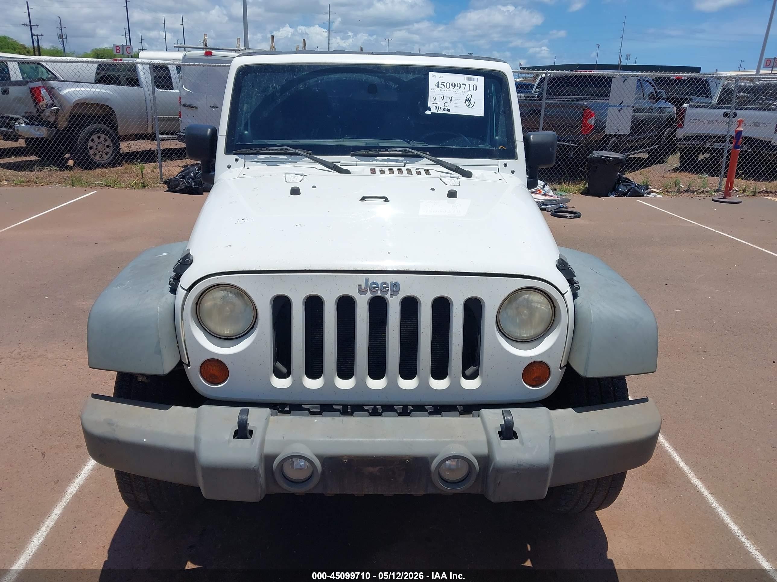 2013 Jeep Wrangler Sport White vin: 1C4AJWAGXDL556952