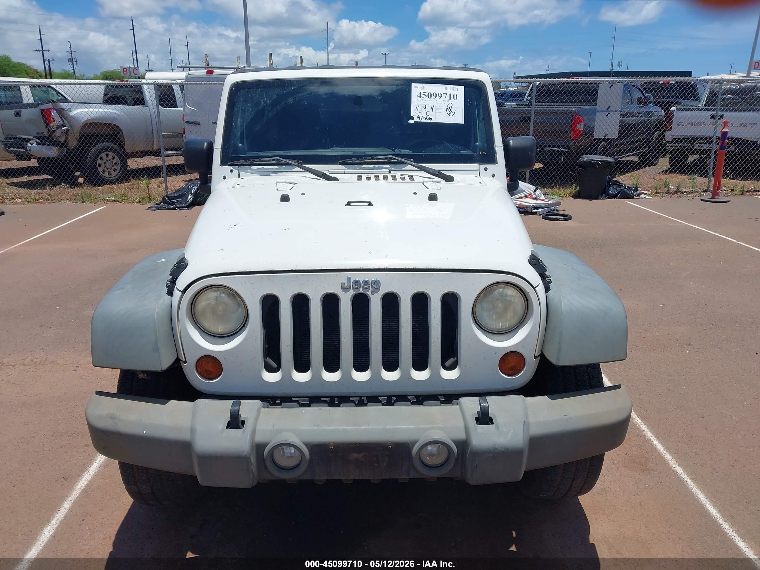 2013 Jeep Wrangler Sport White vin: 1C4AJWAGXDL556952
