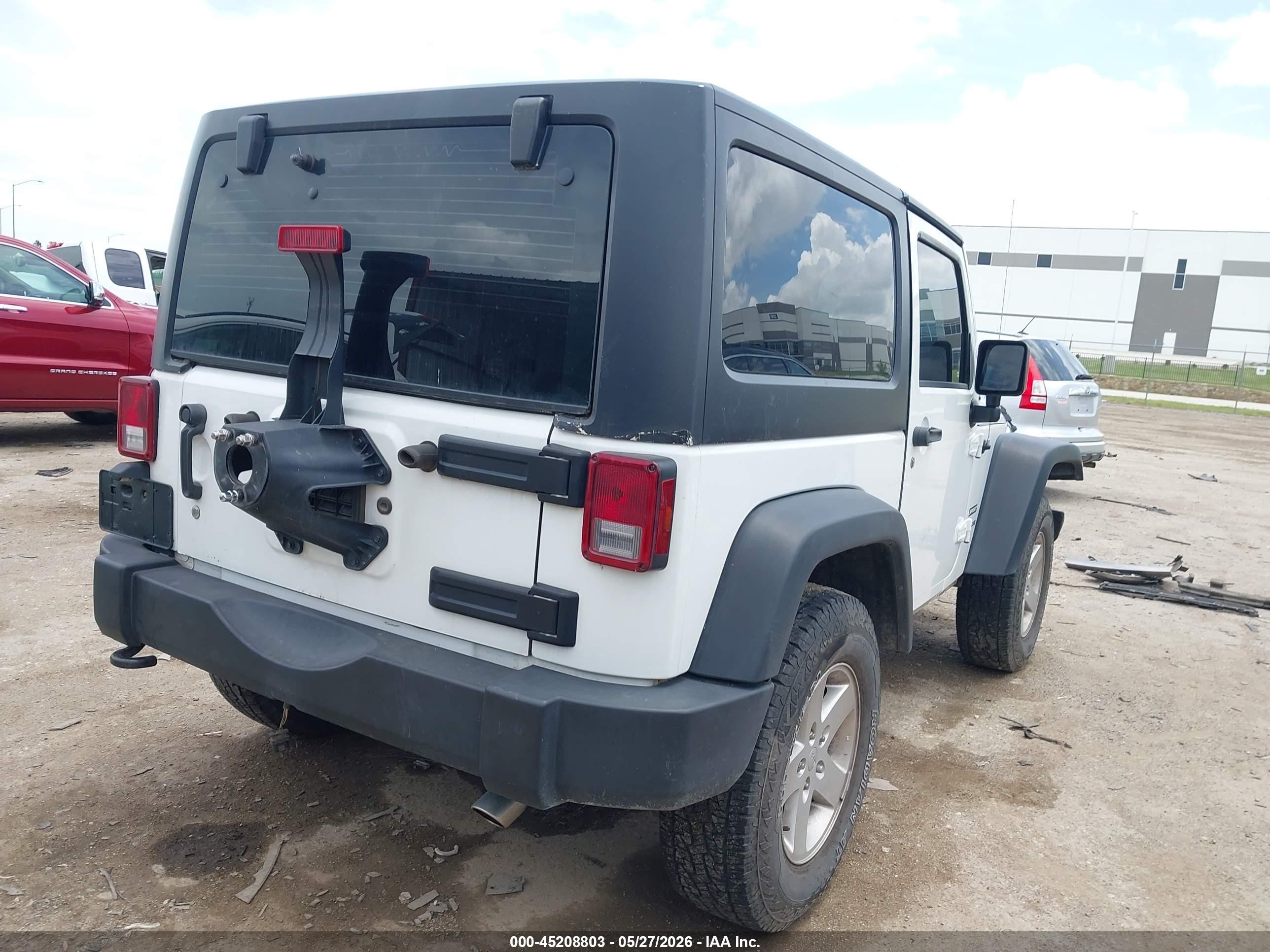 2013 Jeep Wrangler Sport White vin: 1C4AJWAGXDL595170