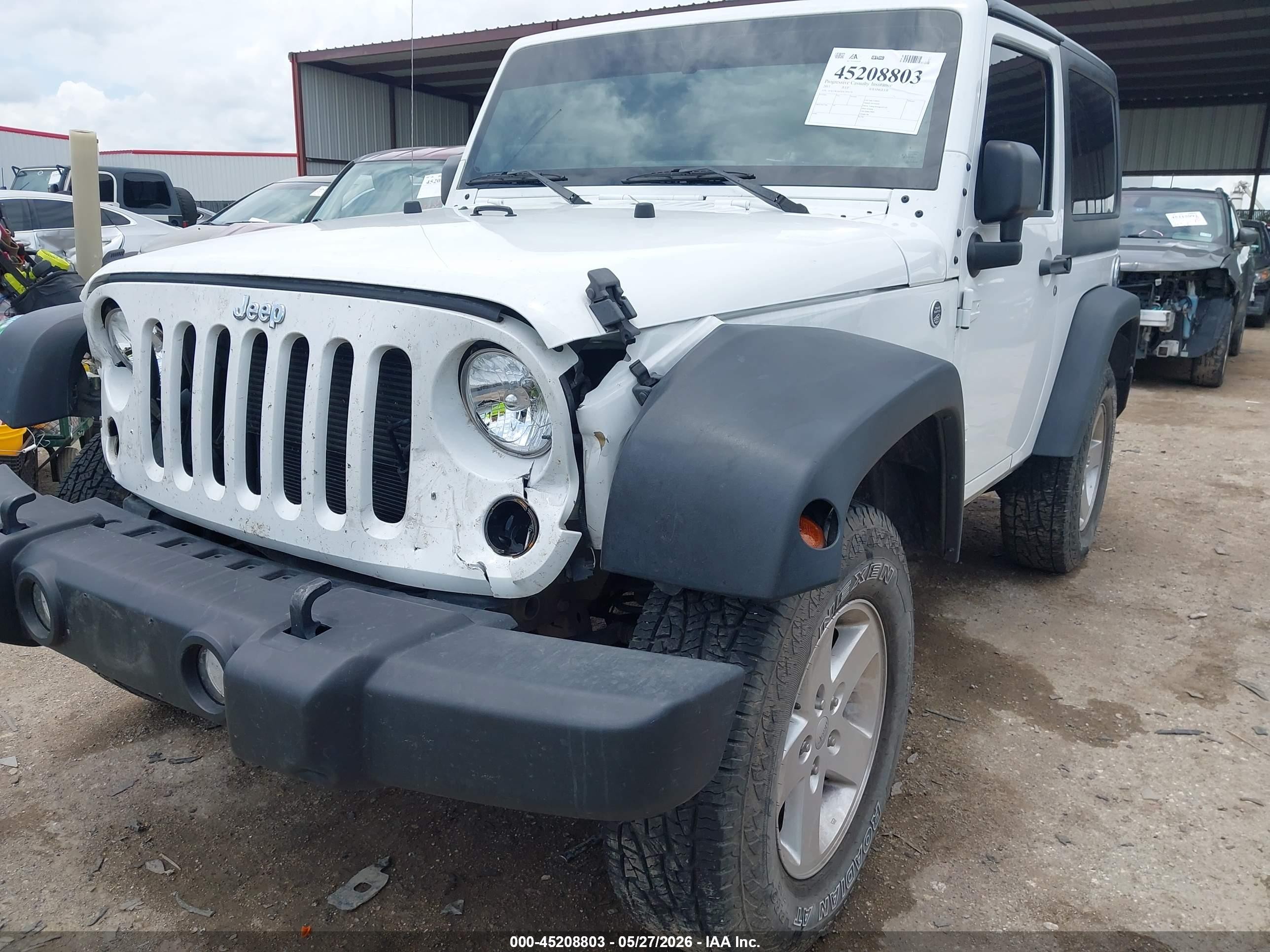 2013 Jeep Wrangler Sport White vin: 1C4AJWAGXDL595170
