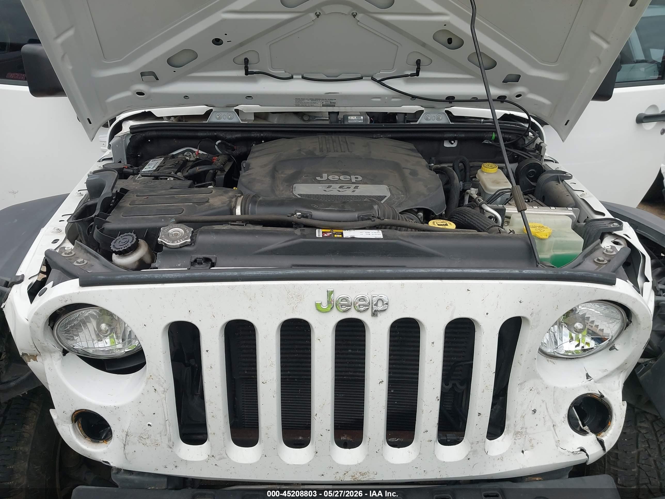 2013 Jeep Wrangler Sport White vin: 1C4AJWAGXDL595170