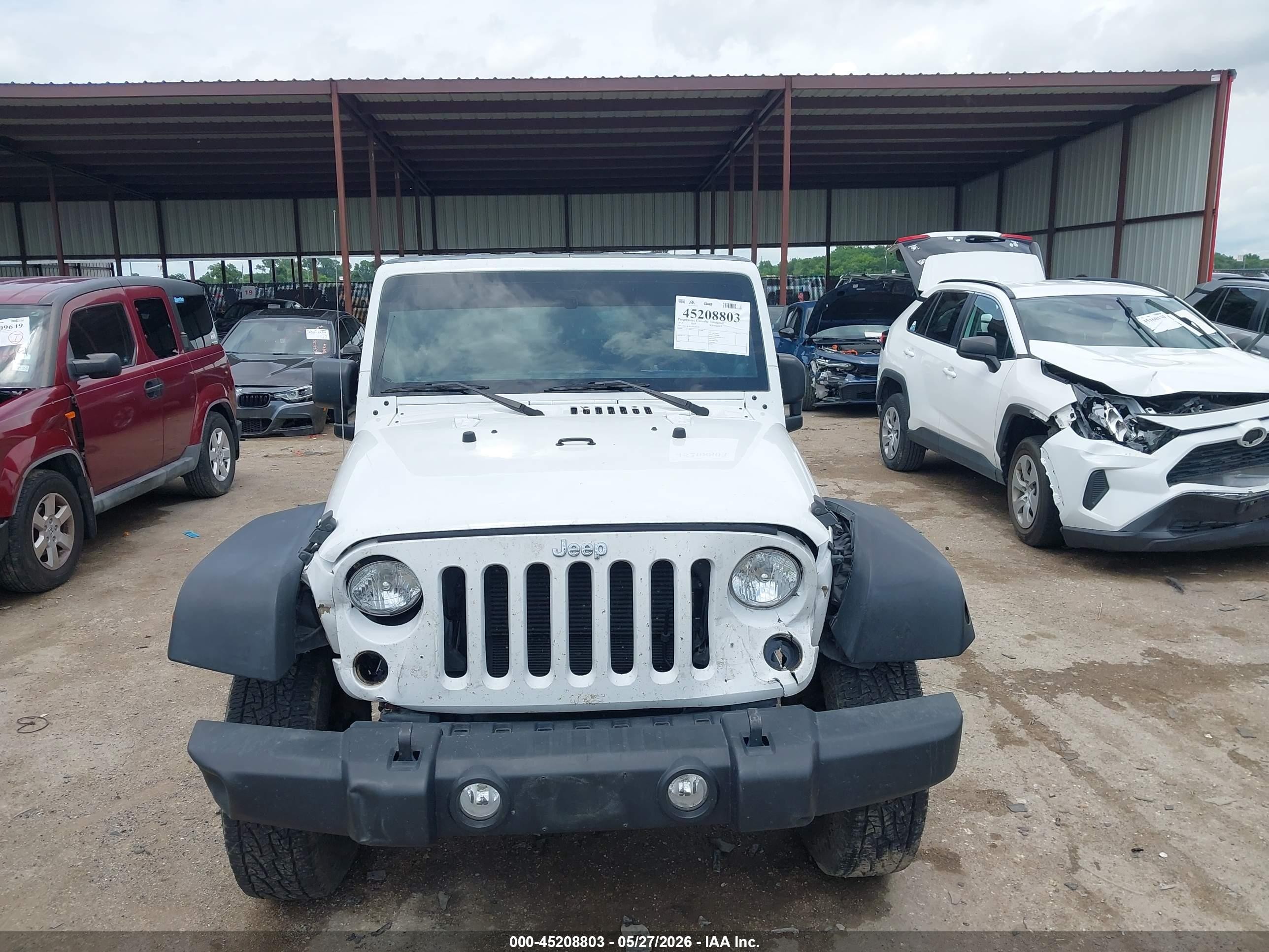 2013 Jeep Wrangler Sport White vin: 1C4AJWAGXDL595170