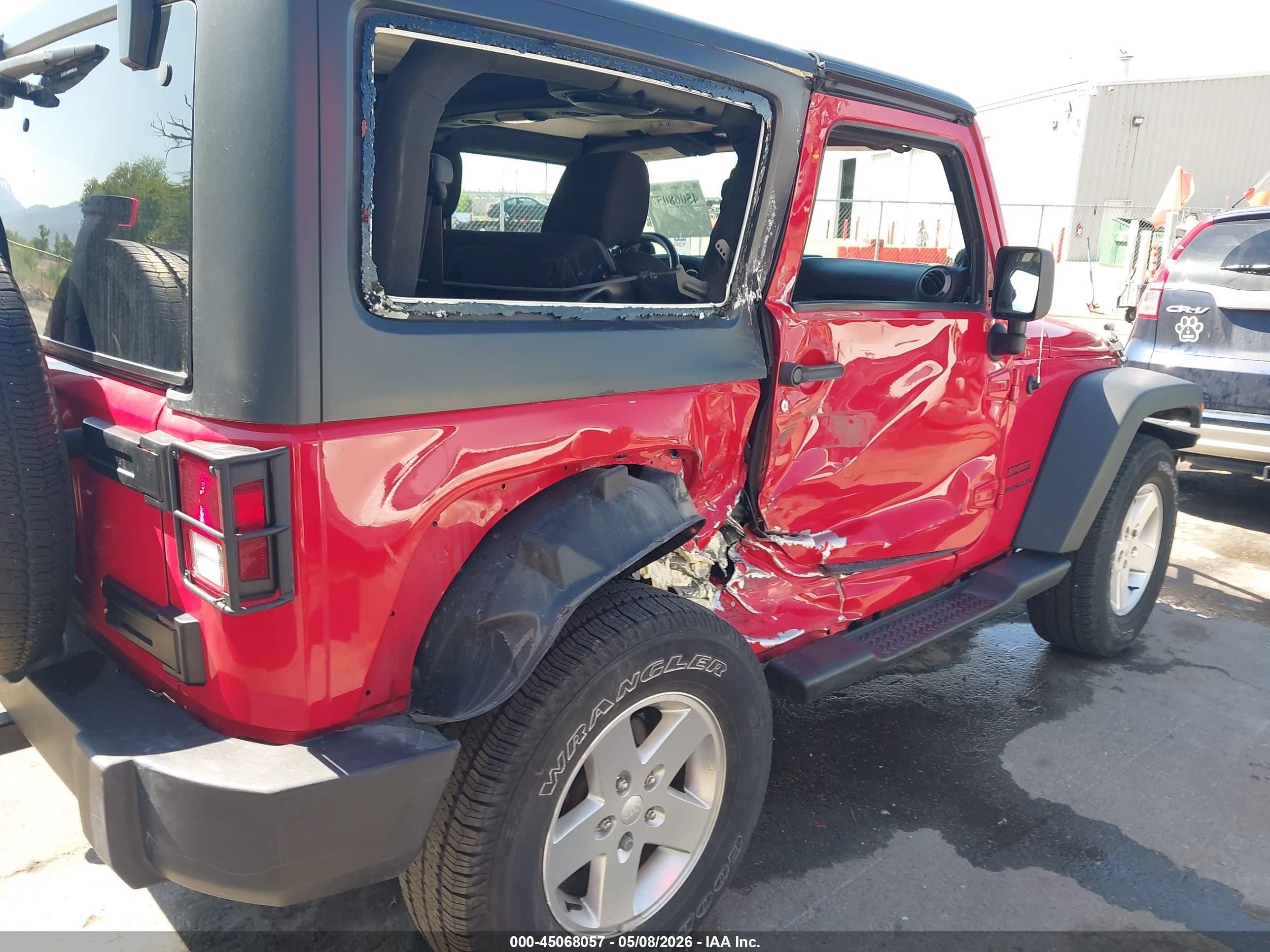 2013 Jeep Wrangler Sport Red vin: 1C4AJWAGXDL677562