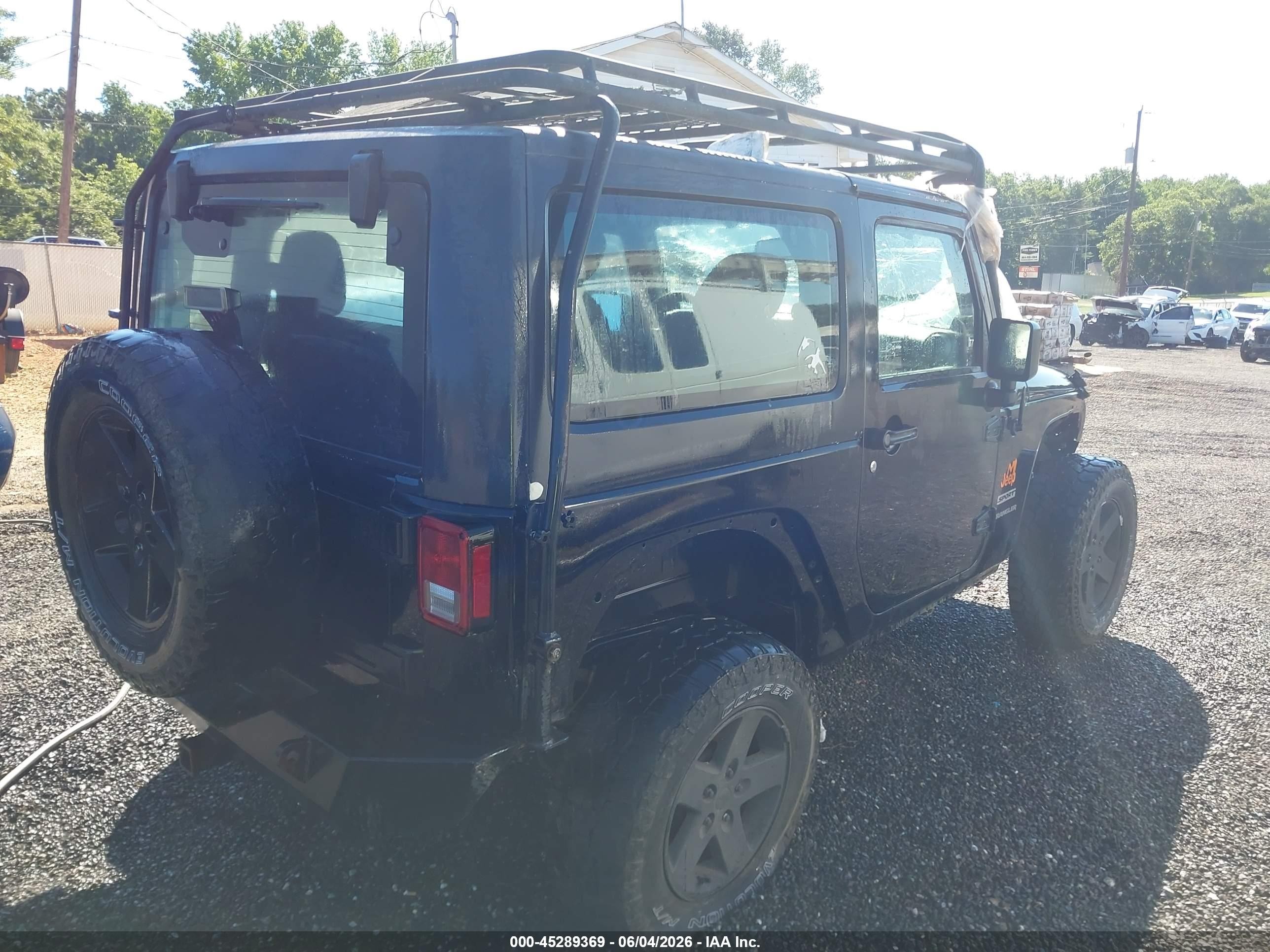 2014 Jeep Wrangler Sport Black vin: 1C4AJWAGXEL289555