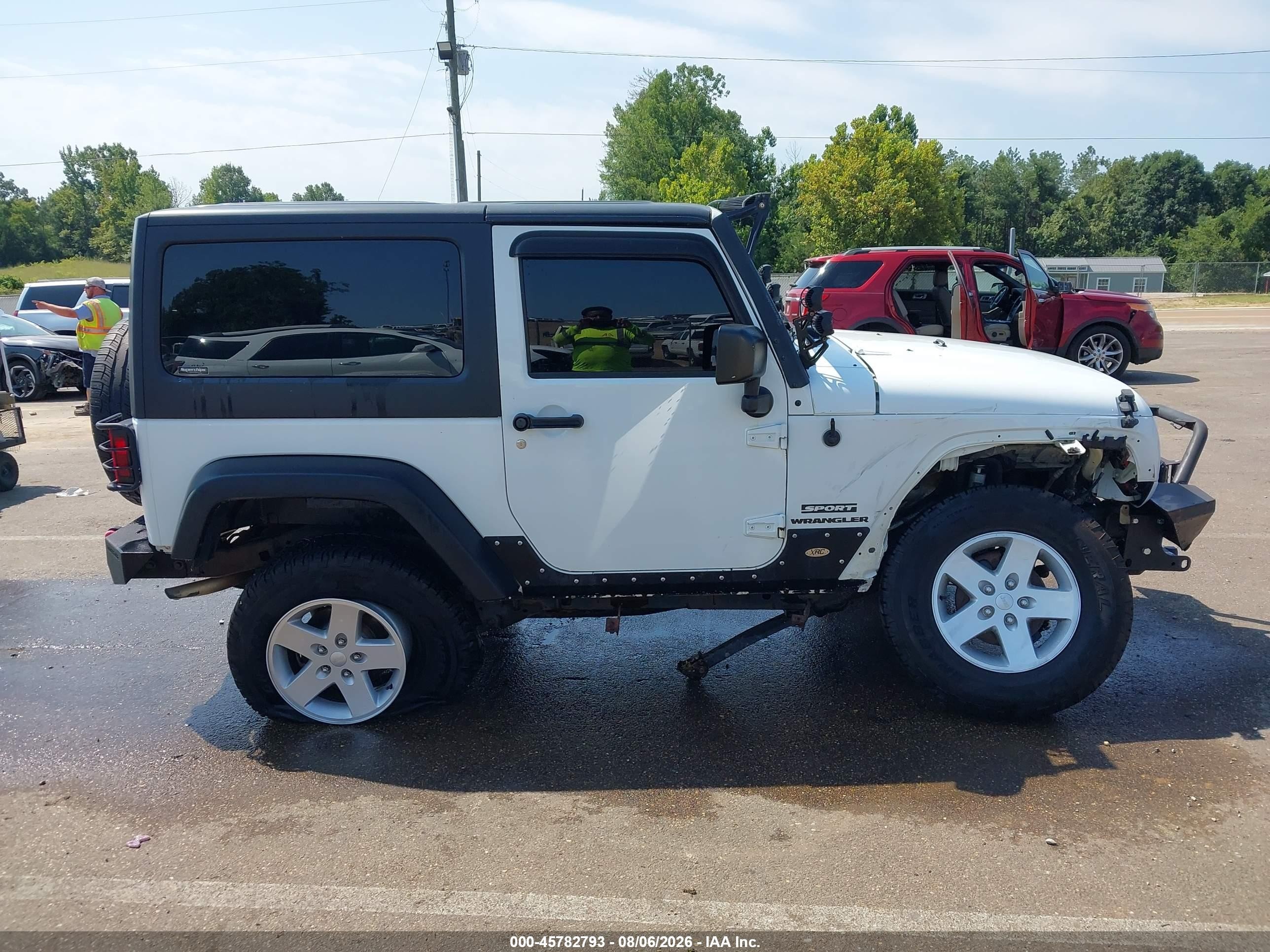 2015 Jeep Wrangler Sport Белый vin: 1C4AJWAGXFL593146