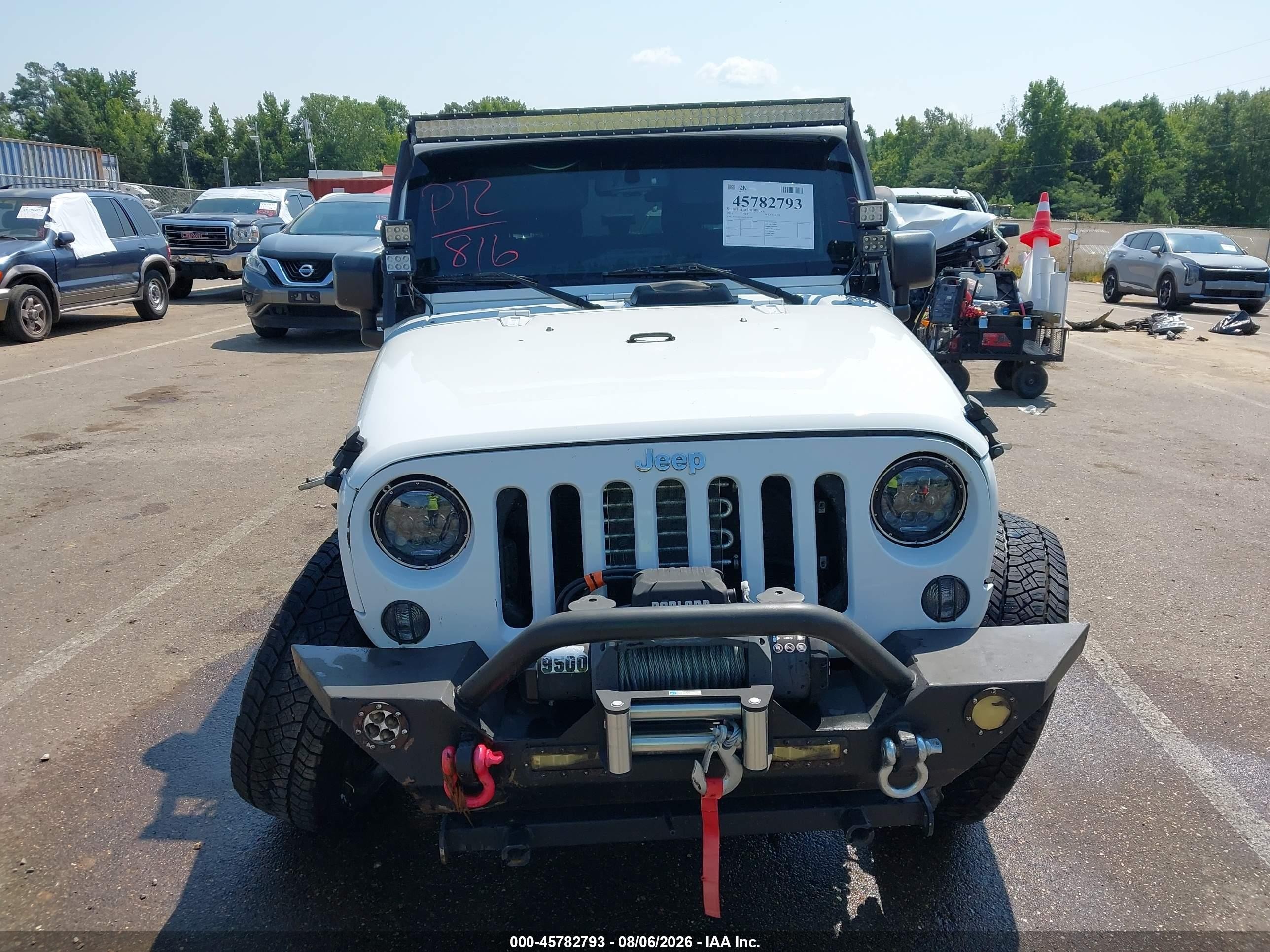 2015 Jeep Wrangler Sport Белый vin: 1C4AJWAGXFL593146