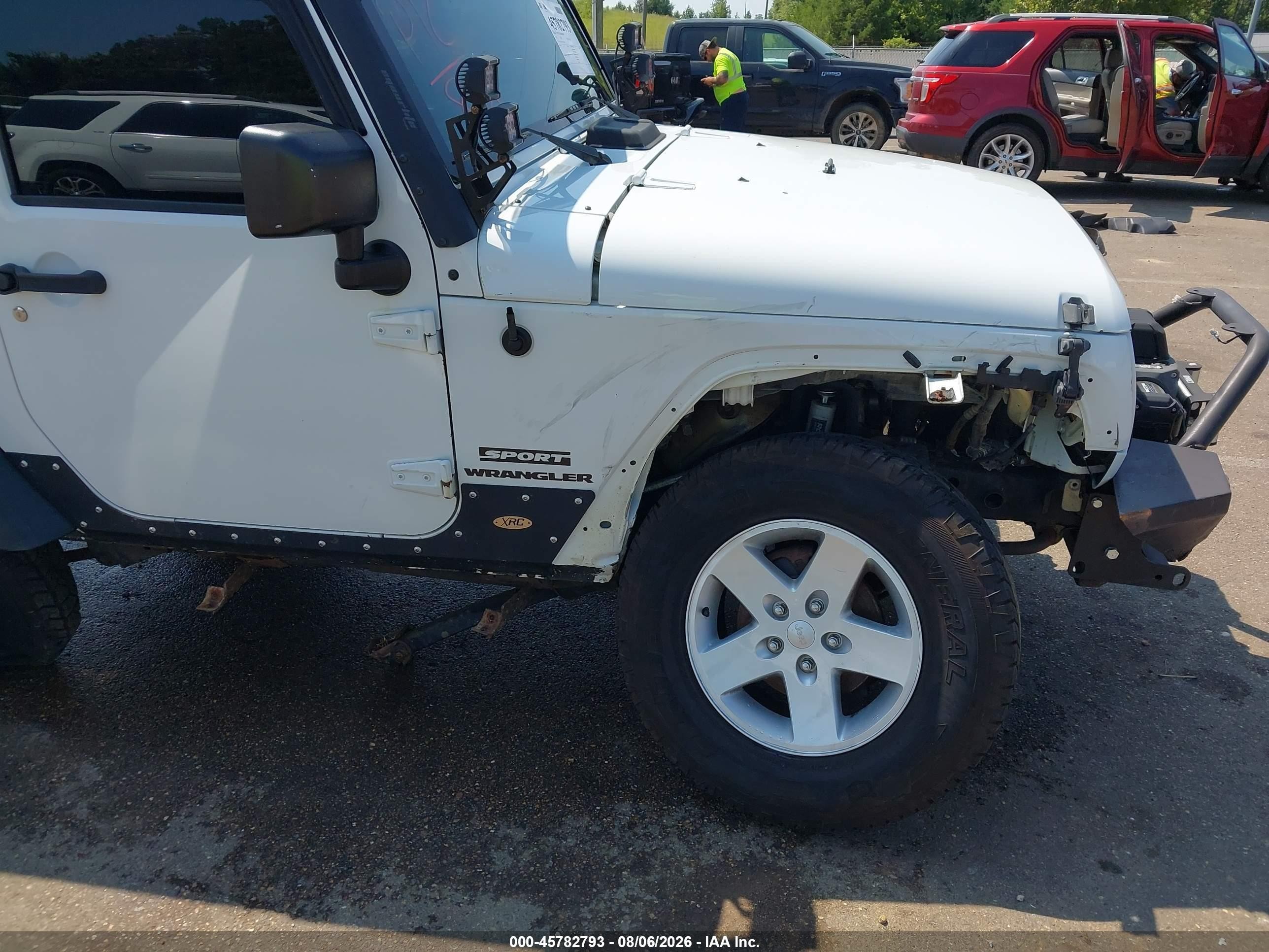 2015 Jeep Wrangler Sport Белый vin: 1C4AJWAGXFL593146