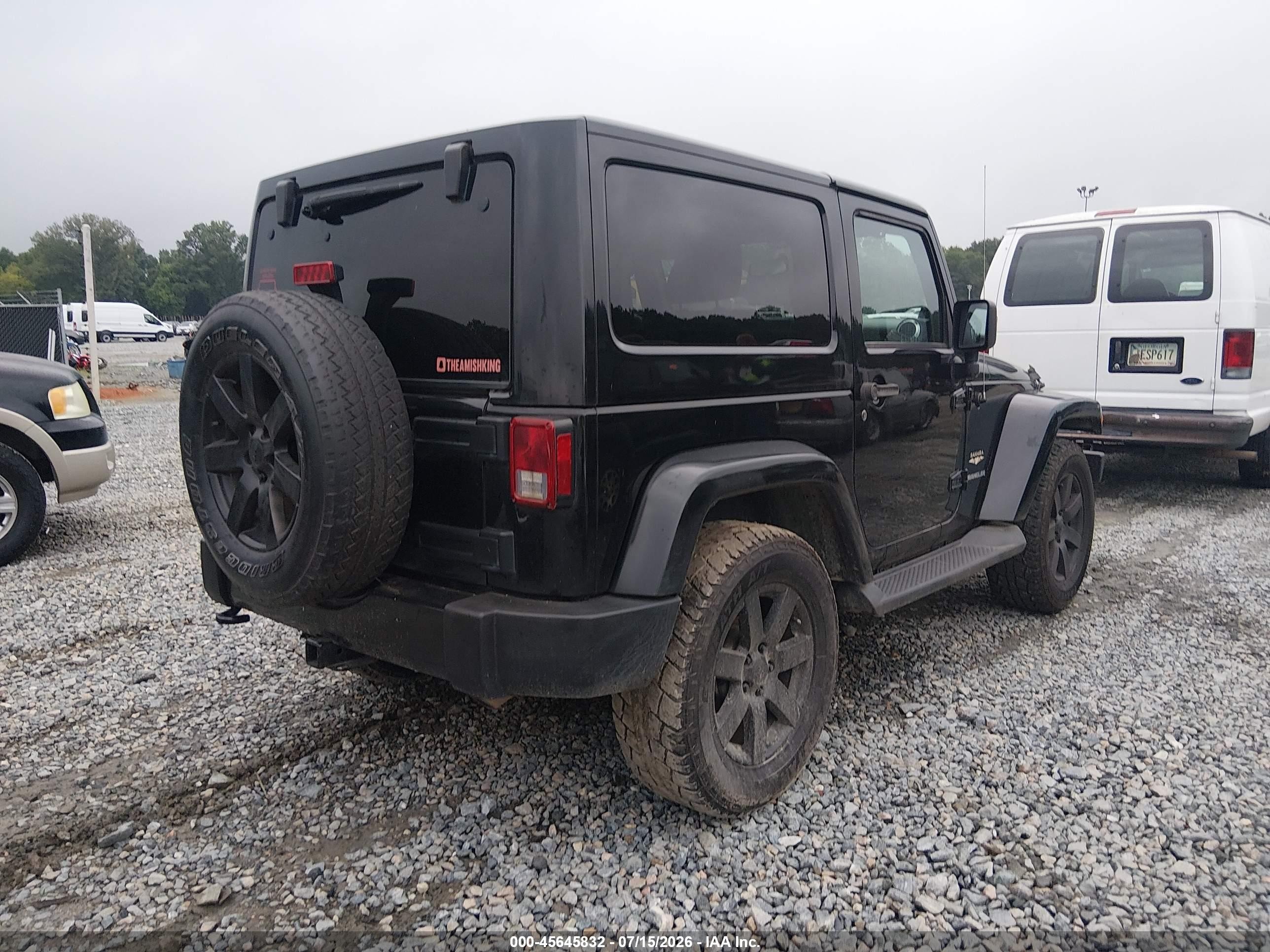 2012 Jeep Wrangler Sahara Black vin: 1C4AJWBG0CL188097